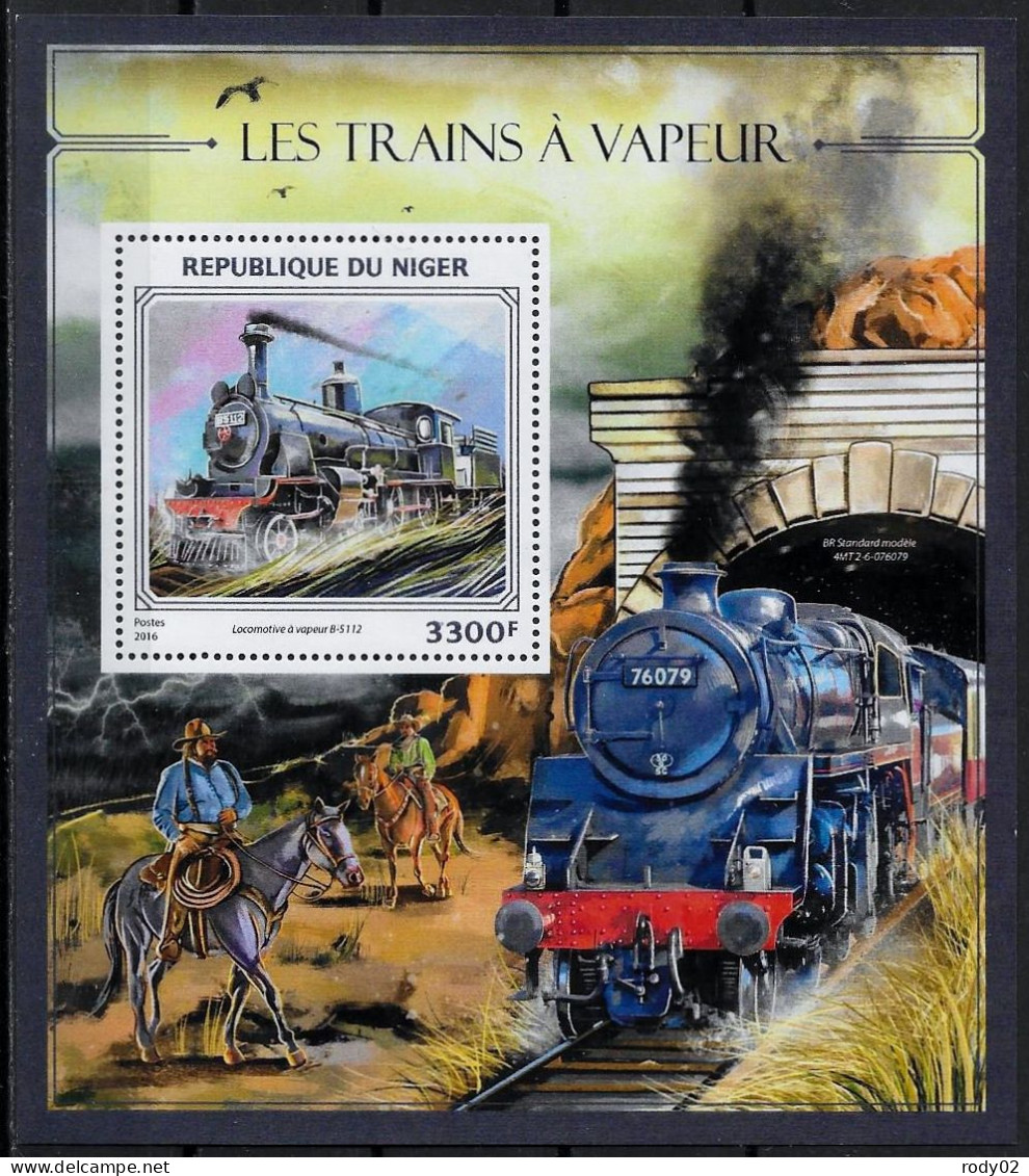 NIGER - TRAINS A VAPEUR - N° 3655 A 3658 ET BF 627 - NEUF** MNH - Trains