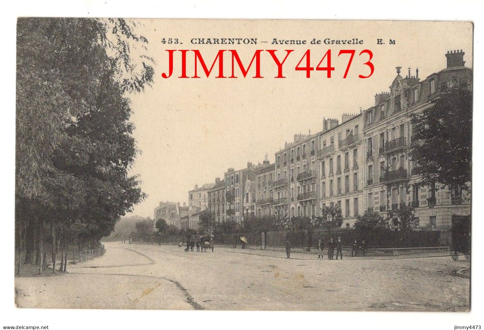 CPA - CHARENTON En 1915 Avenue De Gravelle ( Rue Bien Animée ) N°453  Edit. E. Malcuit  Paris - Correspondance Militaire - Charenton Le Pont