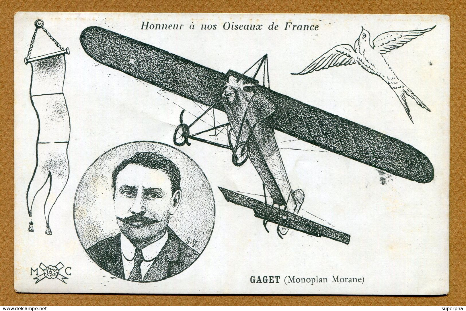 GAGET Sur MONOPLAN " MORANE " - Aviateurs