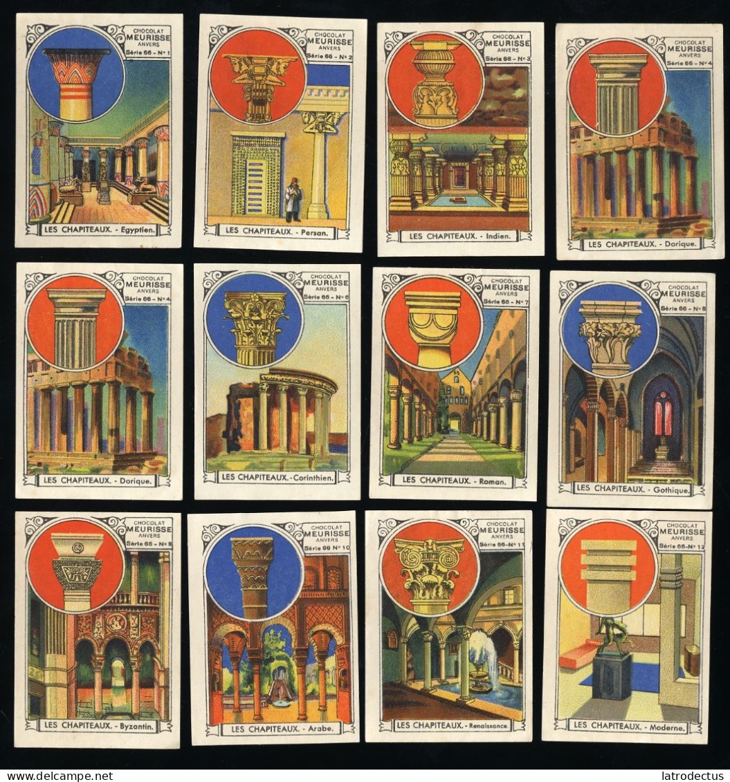 Meurisse - Ca 1930 - 66 - Les Chapiteaux, Chapiter, Architecture - Full Serie - Other & Unclassified