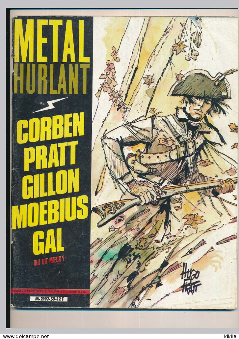 METAL HURLANT N°59 Janvier 1981 Corben, Pratt, Gillon, Moebius, Gal, Blanc-Francard, Staline, Dionnet,... - Métal Hurlant