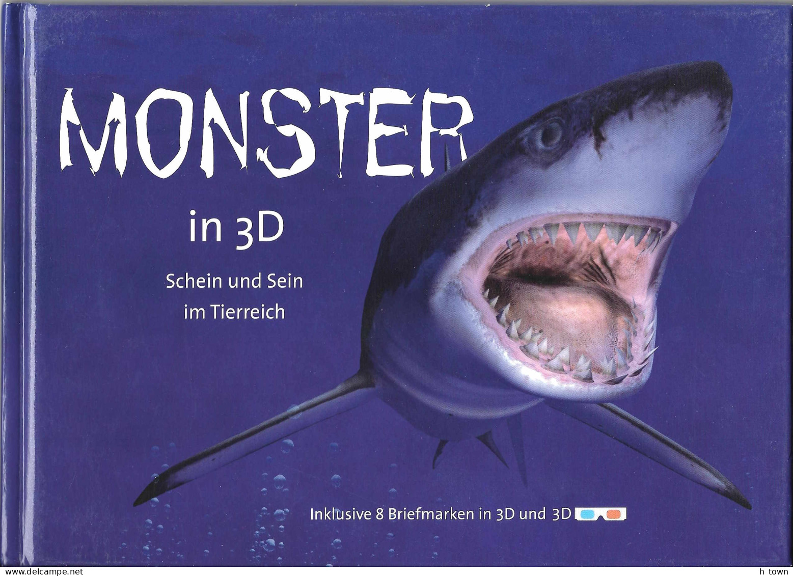 413  "Monster Animals" In 3D. Vampire Bat Mite White Shark Rattlesnake Mantis Widow Spider Iguana Tyrannosaurus Dinosaur - Sonstige & Ohne Zuordnung