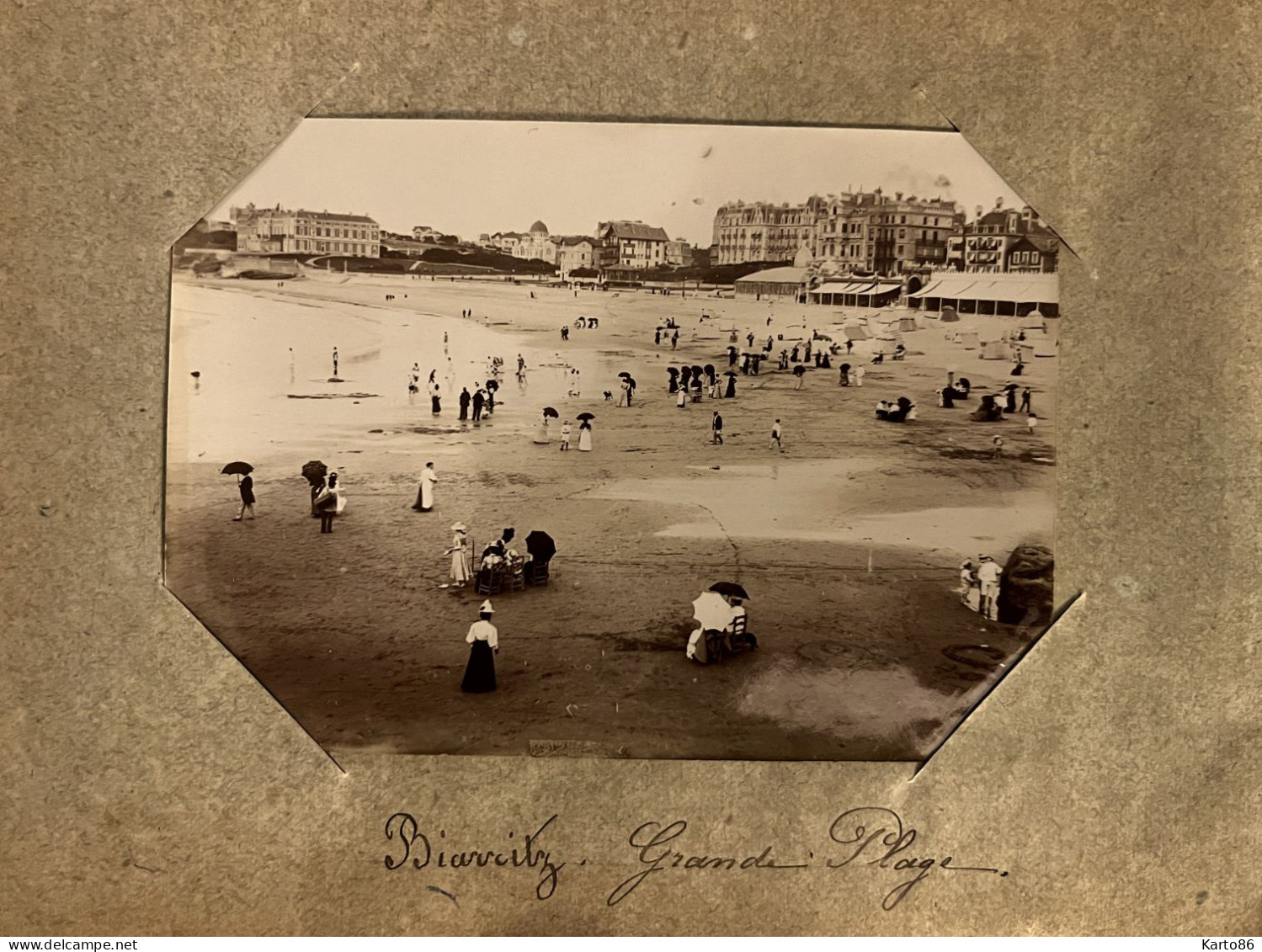 Biarritz * Grande Plage * Baigneurs * Photo Circa 1890/1910 11.5x8.5cm - Biarritz