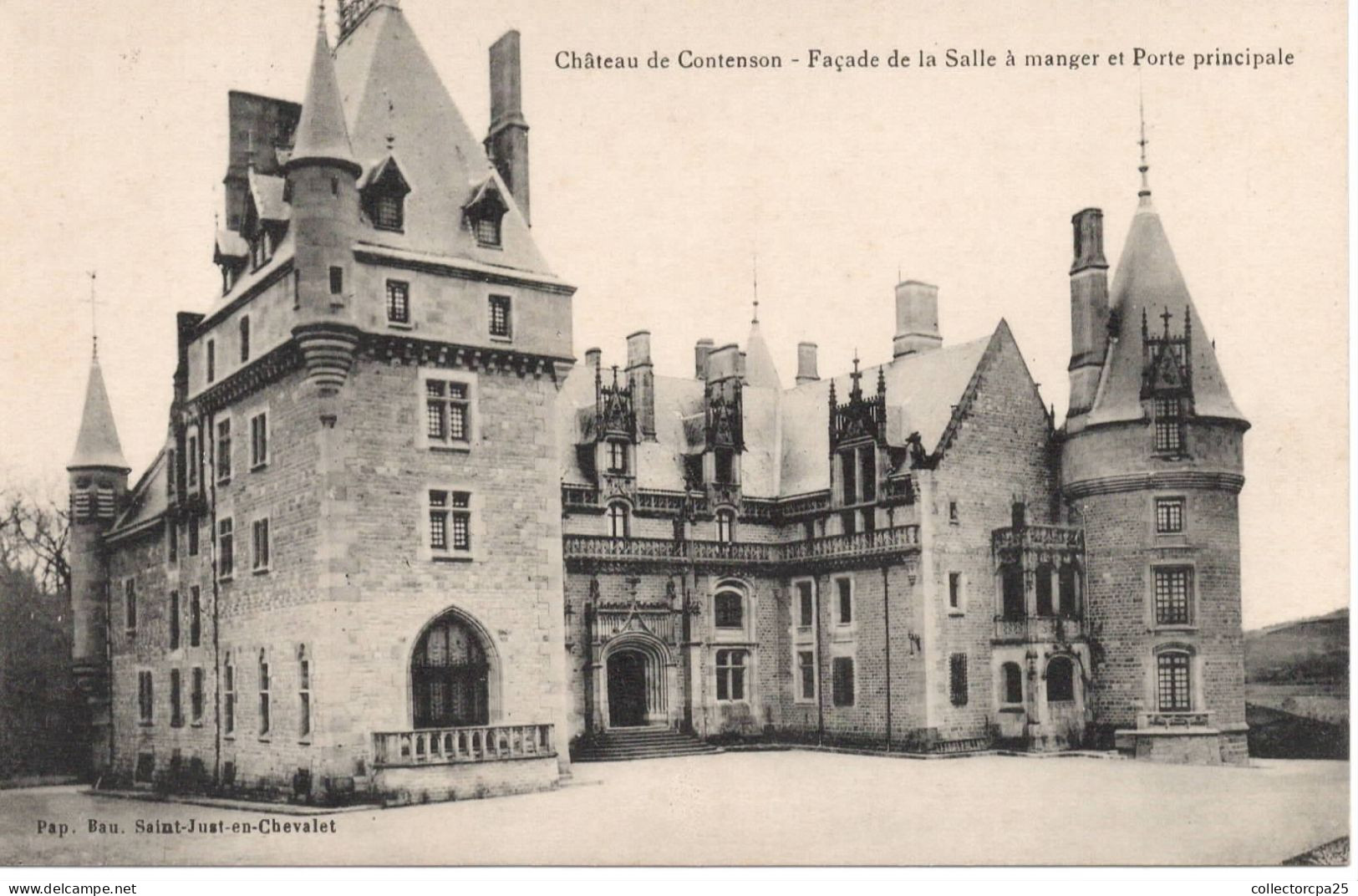 Château De Contenson - Façade De La Salle à Manger Et Porte Principale - Andere & Zonder Classificatie