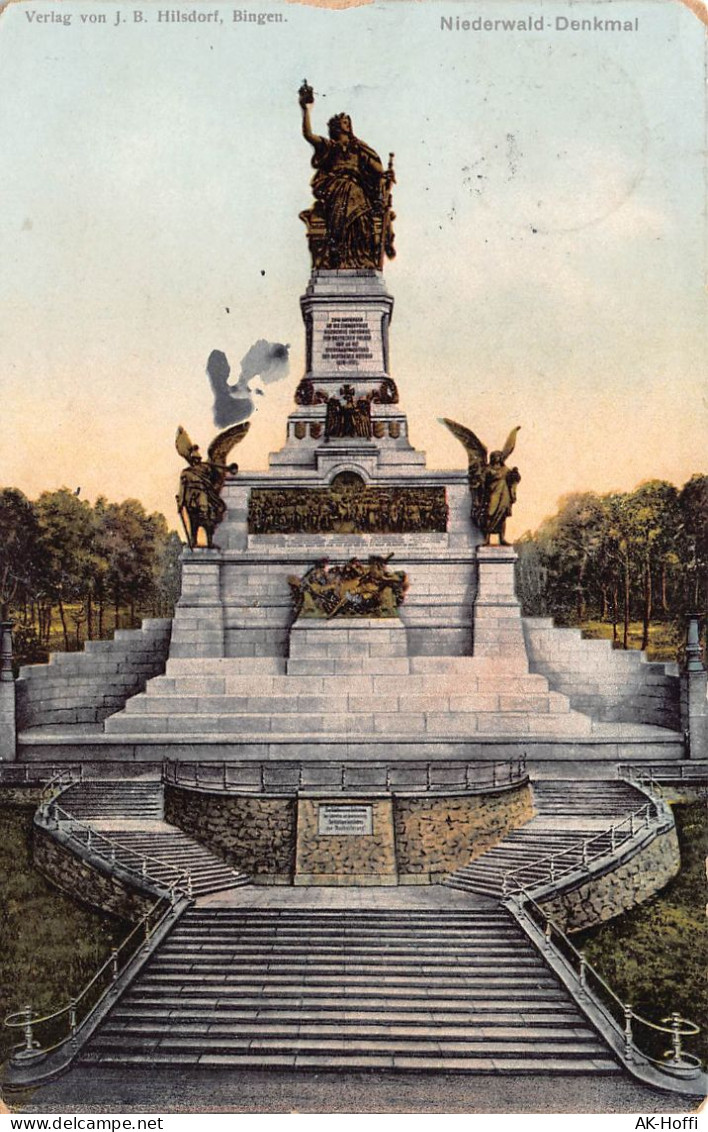 Rüdesheim Nationaldenkmal Niederwald Gelaufen 1907 - Ruedesheim A. Rh.