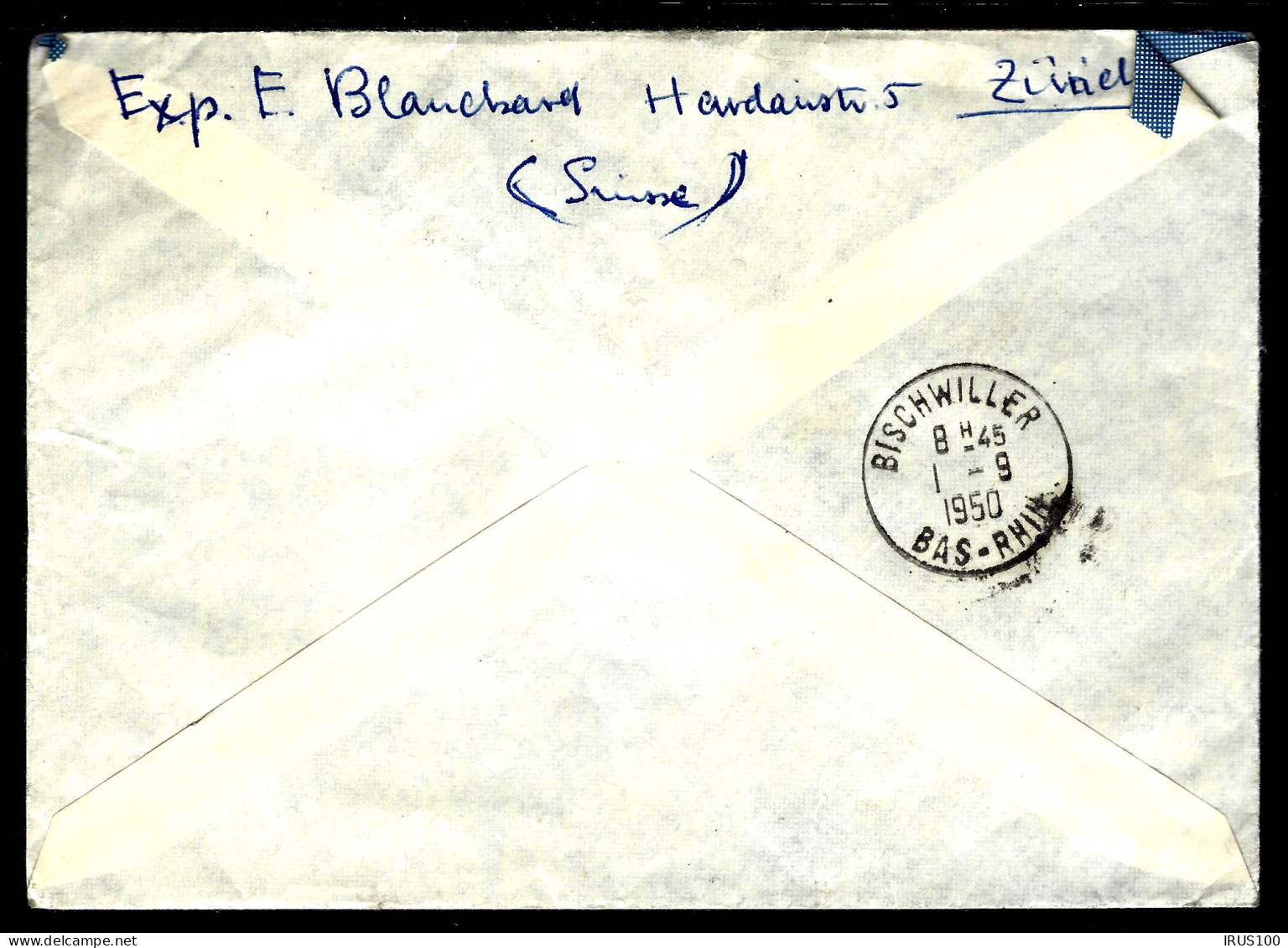 RECOMMANDÉ DE ZÜRICH - 1950 - POUR BISCHWILLER - Briefe U. Dokumente