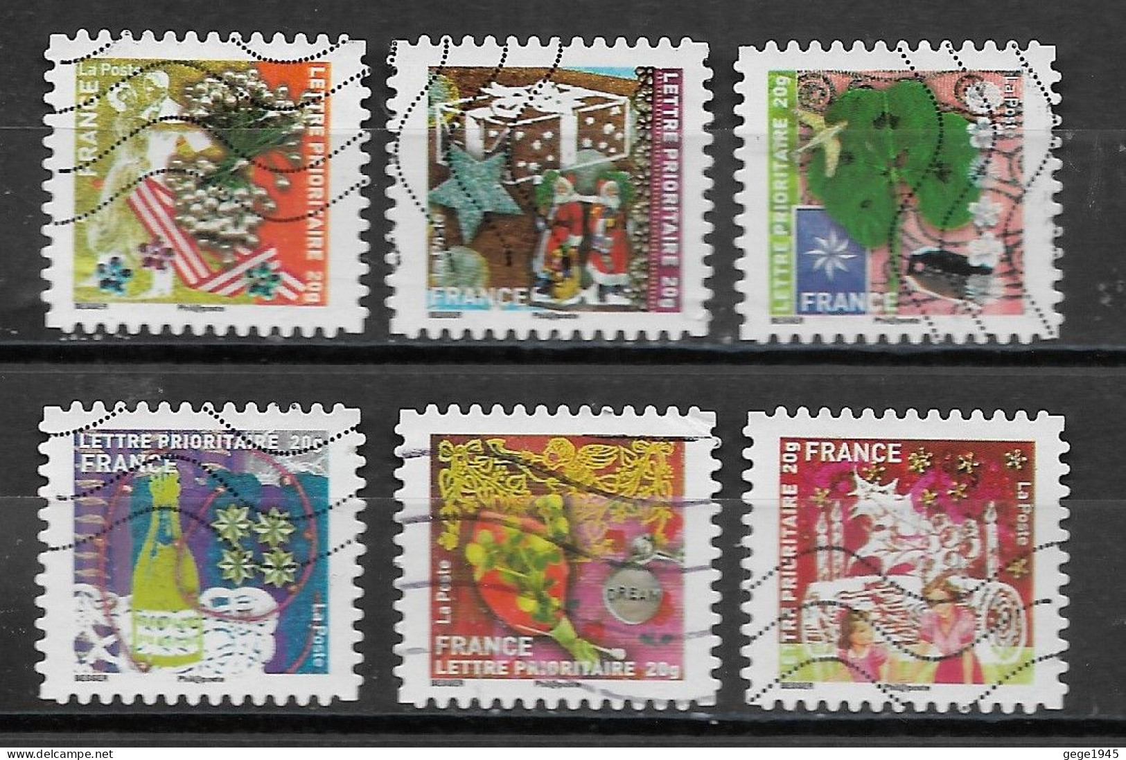 France 2010 Oblitéré Autoadhésif  N° 496 - 497 - 500 - 501 - 502 - 504   "  Meilleurs Voeux  " - Used Stamps
