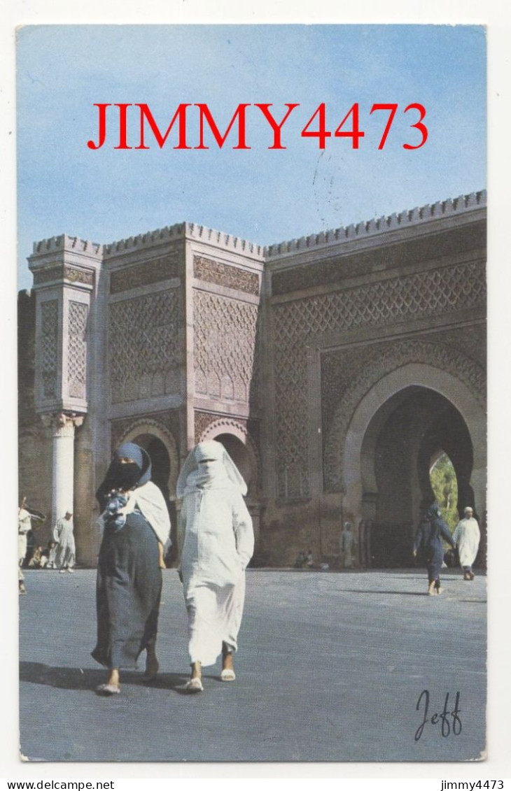 CPSM - MEKNES En 1966 - Bab El Mansour ( Rue Bien Animée ) N° 871 - Edit. JEFF - Meknes