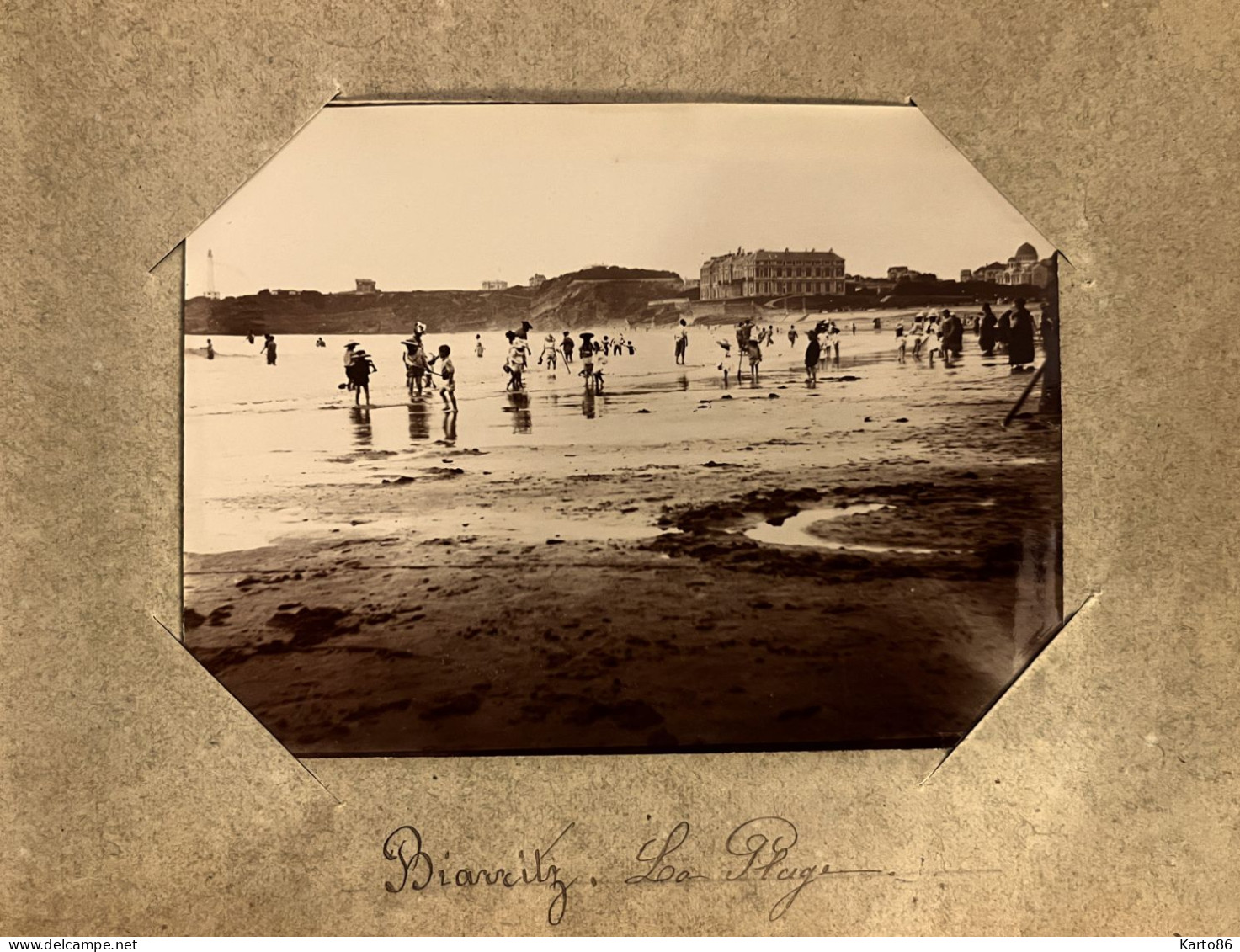 Biarritz * La Plage * Baigneurs * Enfants * Photo Circa 1890/1910 11.5x8.5cm - Biarritz