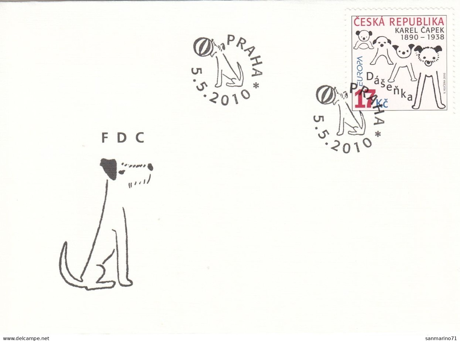 FDC CZECH REPUBLIC 631 - Hunde