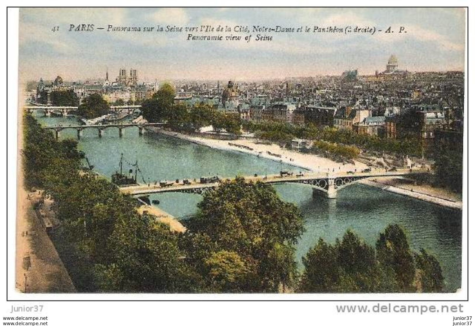 4 Cartes De Paris, Hôtel De Ville Et Pont D'Arcole,  Panorama , Pont Alexandre III, - Ponts