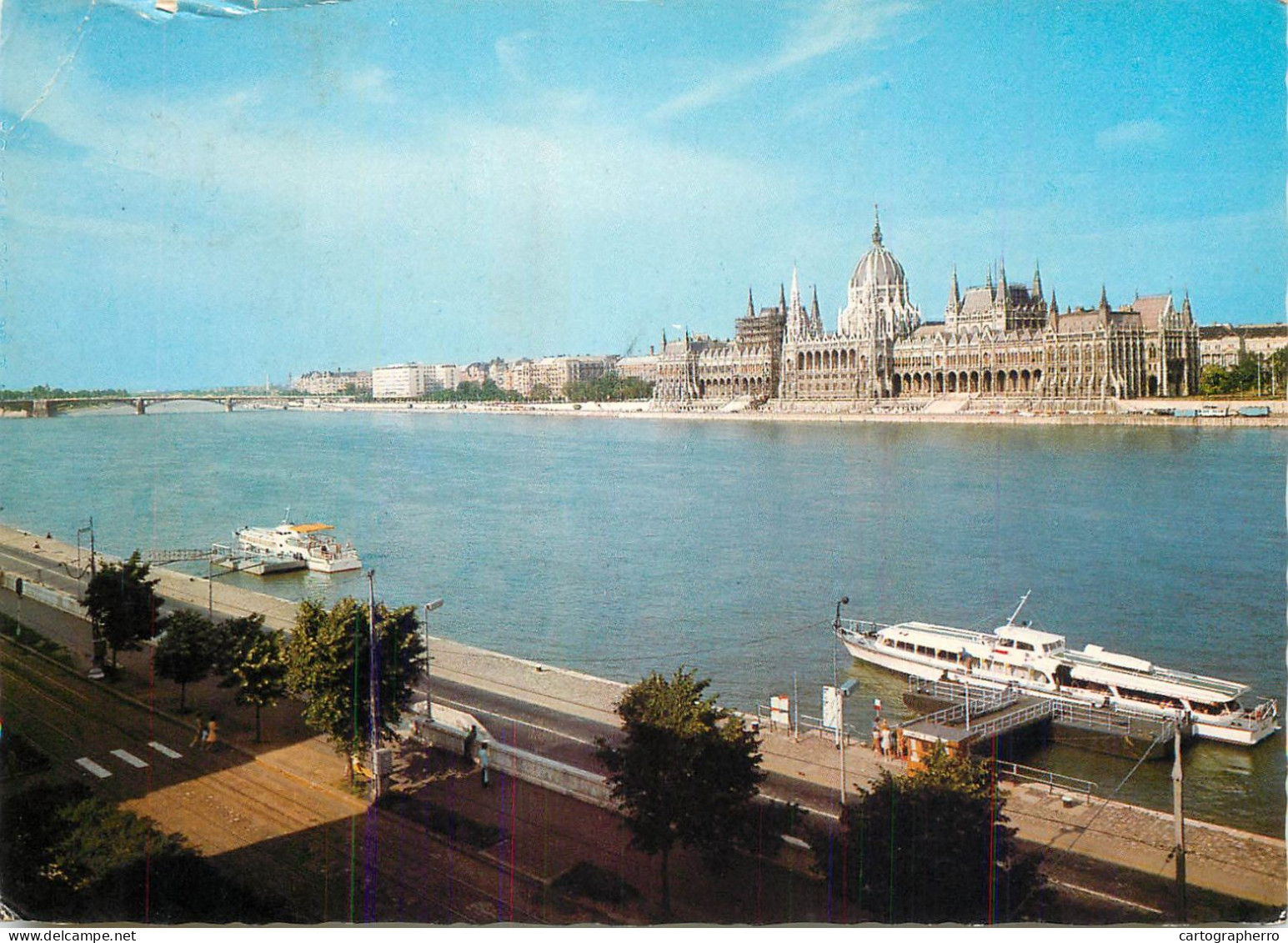 Navigation Sailing Vessels & Boats Themed Postcard Hungary Budapest Danube Cruise Vessel - Voiliers
