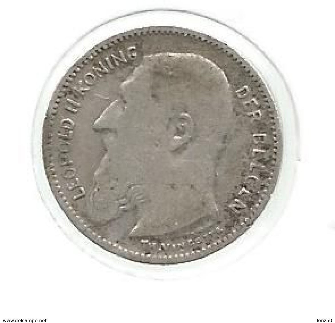 LEOPOLD II * 50 Cent 1907 Vlaams  Met Punt * Z.Fraai * Nr 12890 - 50 Cent