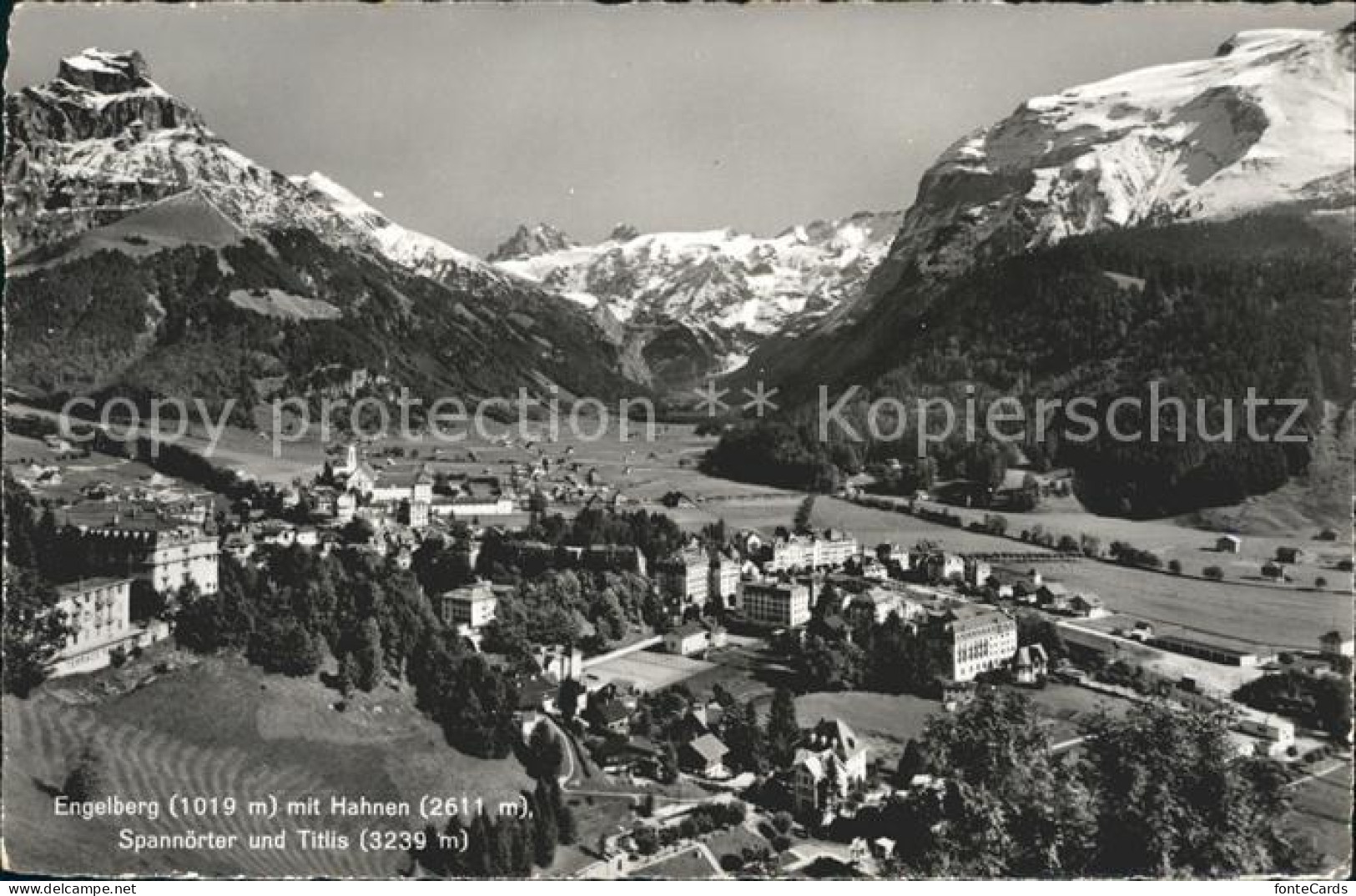 12044453 Engelberg OW Panorama Mit Hahnen Spannoerter Und Titlis Urner Alpen Eng - Andere & Zonder Classificatie