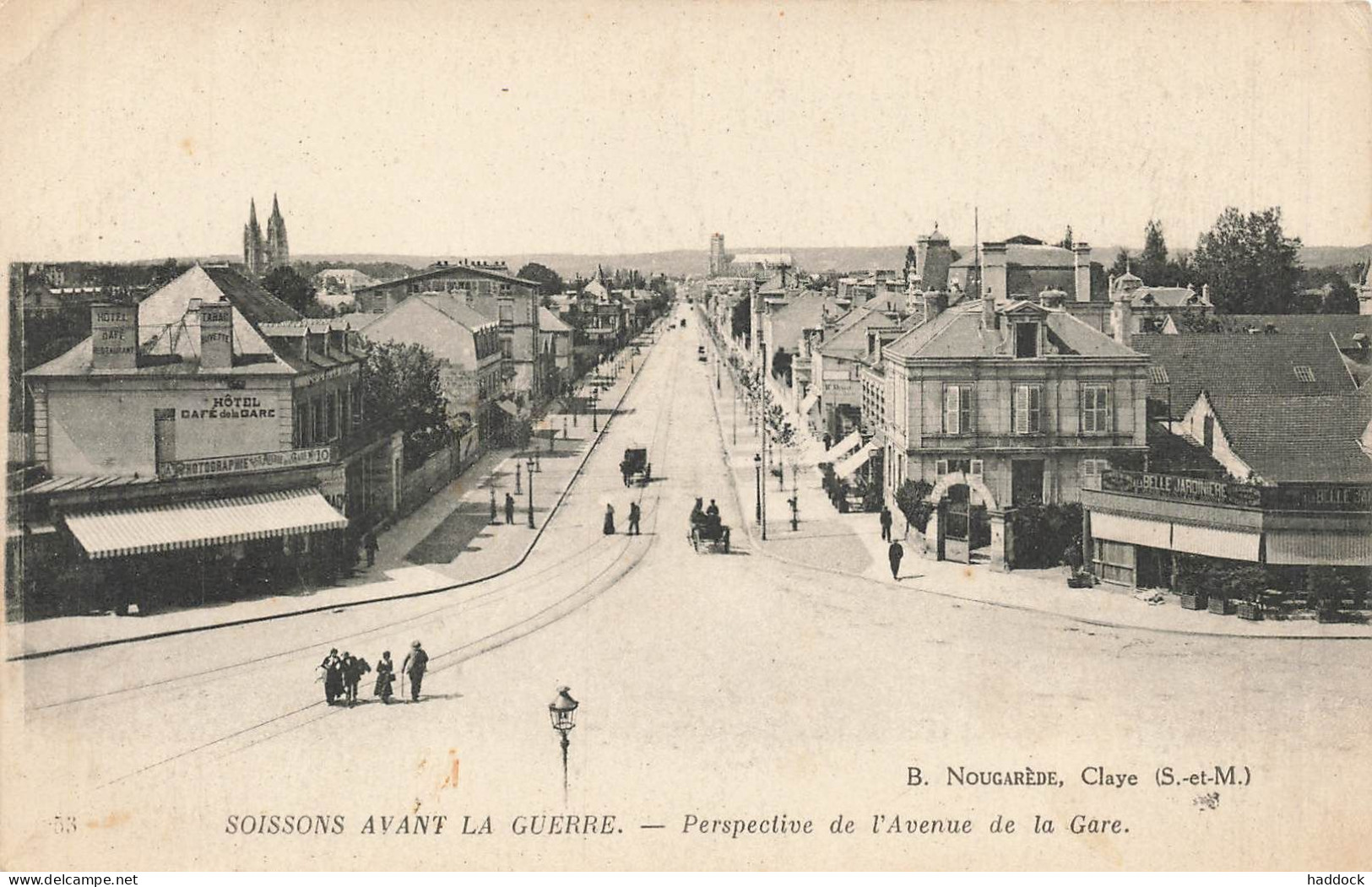 SOISSONS : PERSPECTIVE DE L'AVENUE DE LA GARE - Soissons