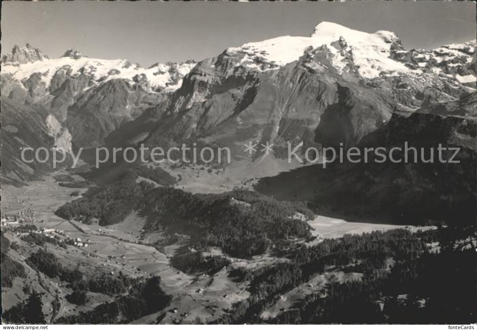 12044401 Engelberg OW Blick Von Tschingel Alp Ins Engelbergertal Alpenpanorama E - Andere & Zonder Classificatie