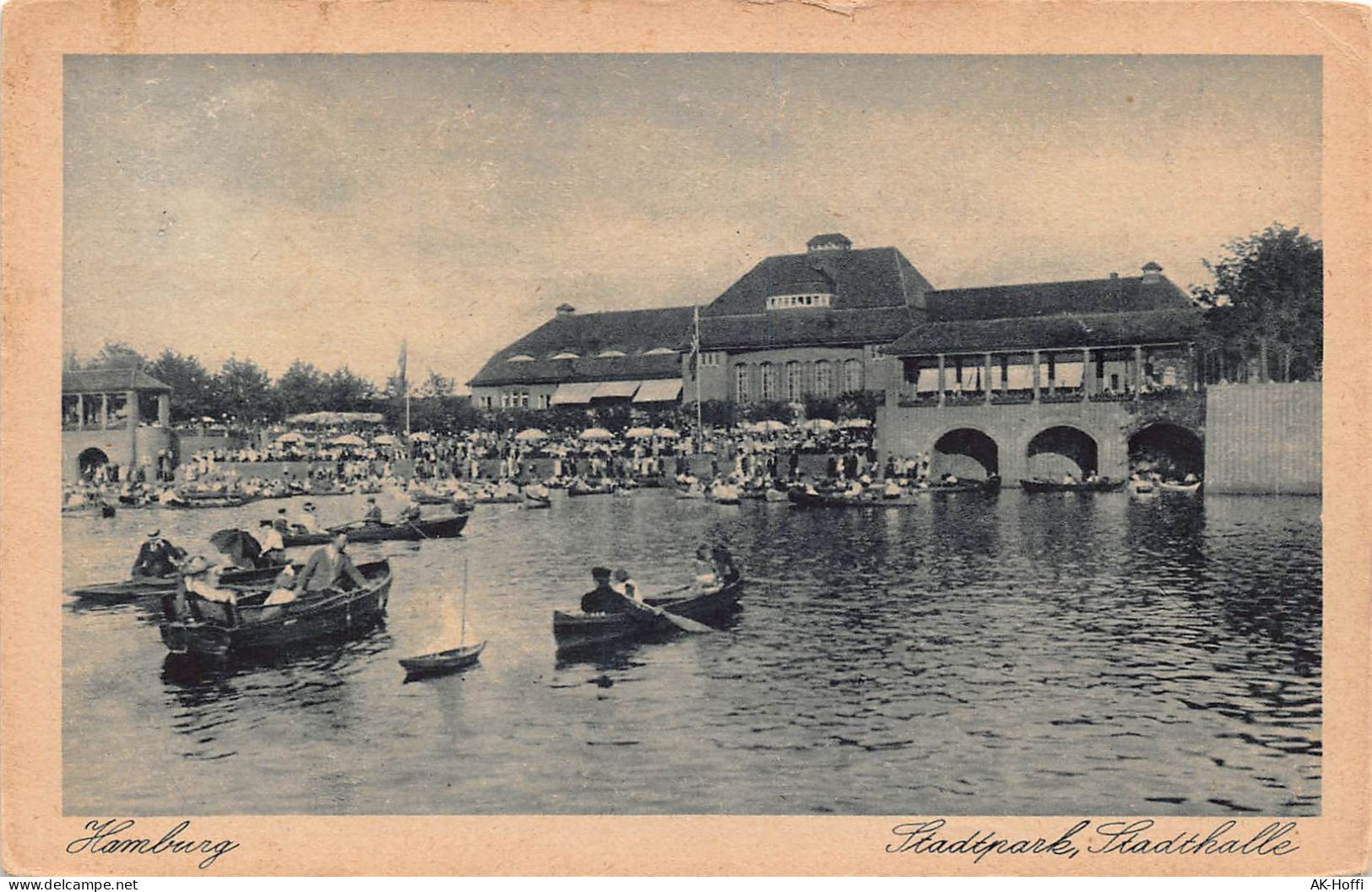 Hamburg-Neustadt, Alsterpavillon Gelaufen 1929 - Mitte