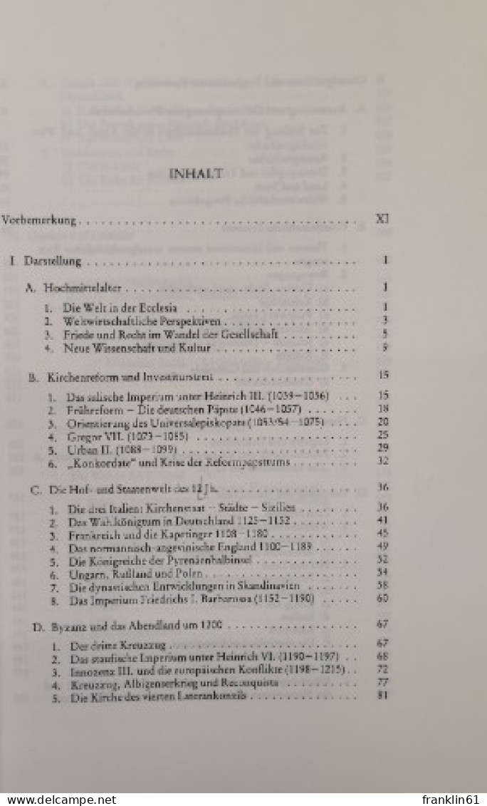 Kirchenreform Und Hochmittelalter. 1046 - 1215. - 4. Neuzeit (1789-1914)