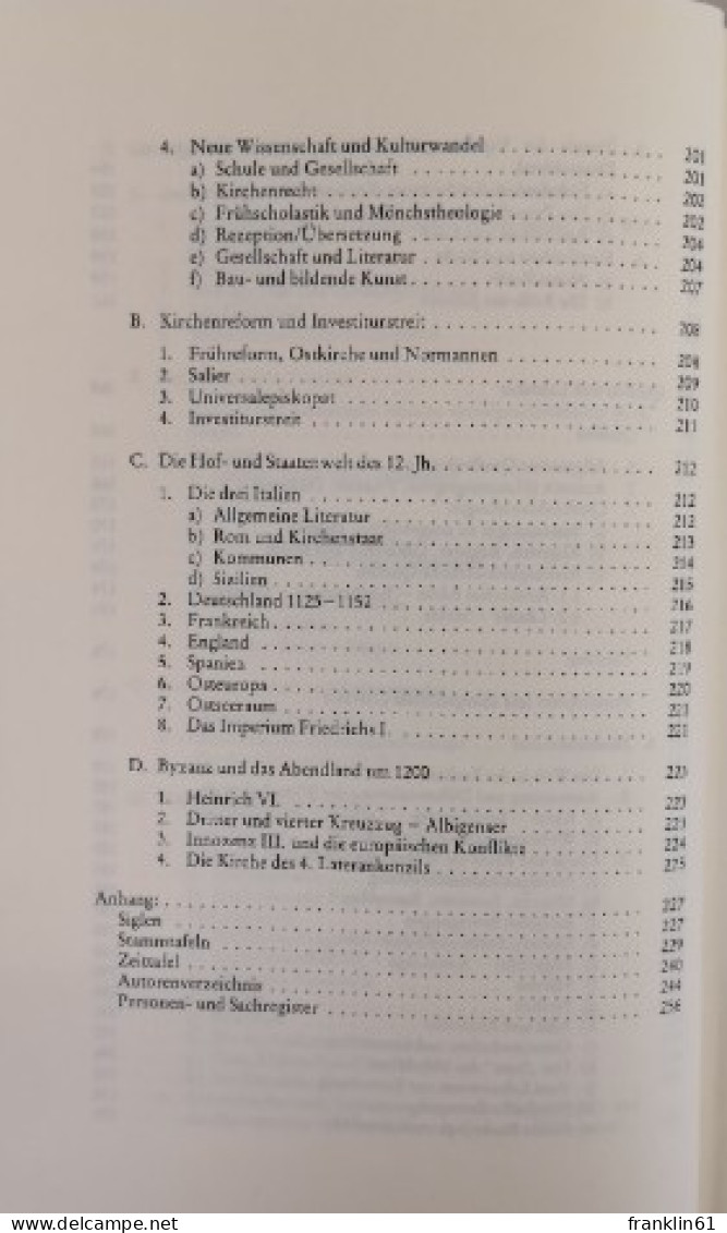 Kirchenreform und Hochmittelalter. 1046 - 1215.