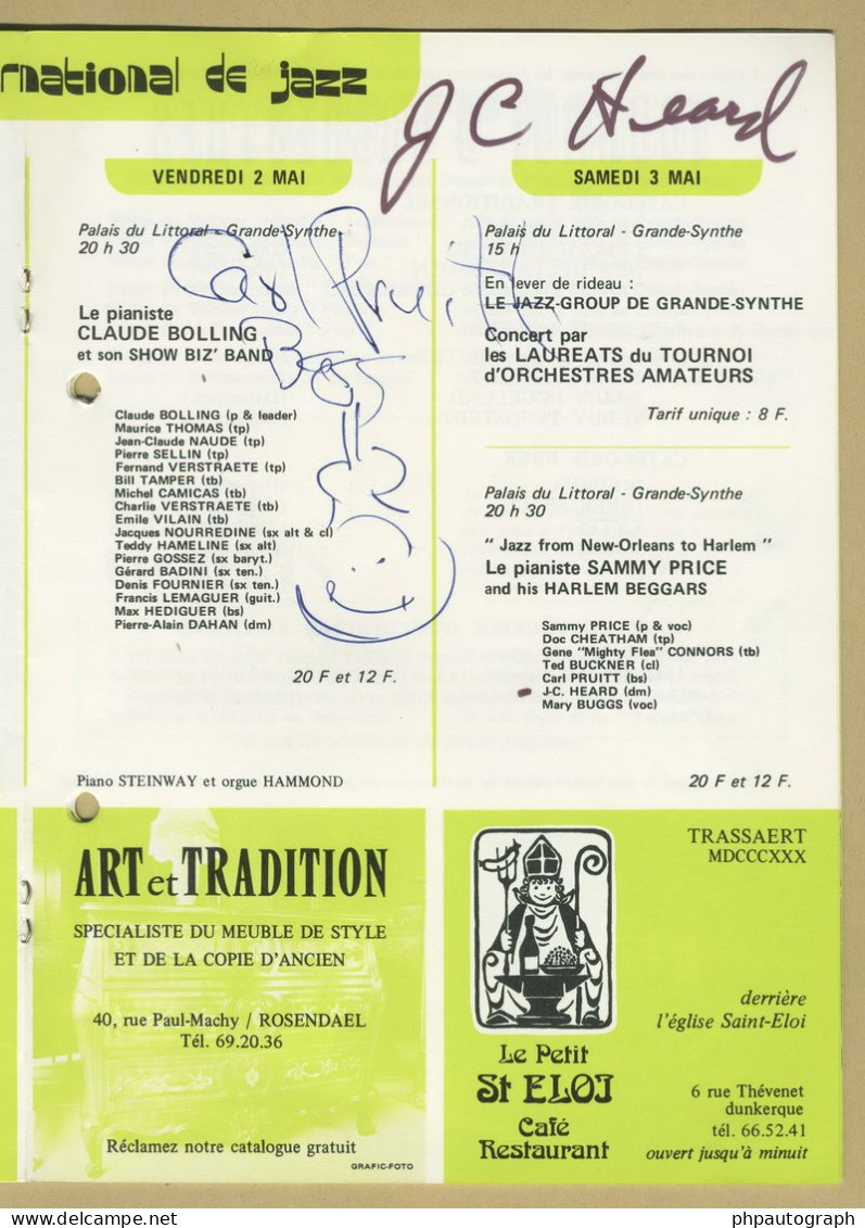 Ray Charles (1930-2004) - Outstanding Jazz Program Signed In Person - 1975 - Cantanti E Musicisti