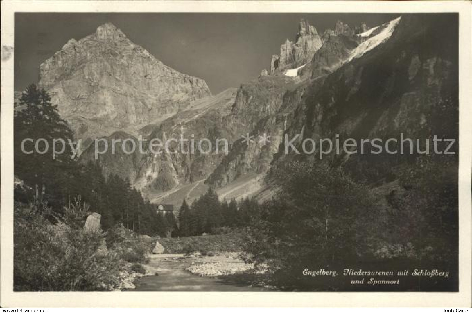 12044340 Engelberg OW Niedersurenen Mit Schlossberg Und Spannort Urner Alpen Eng - Andere & Zonder Classificatie