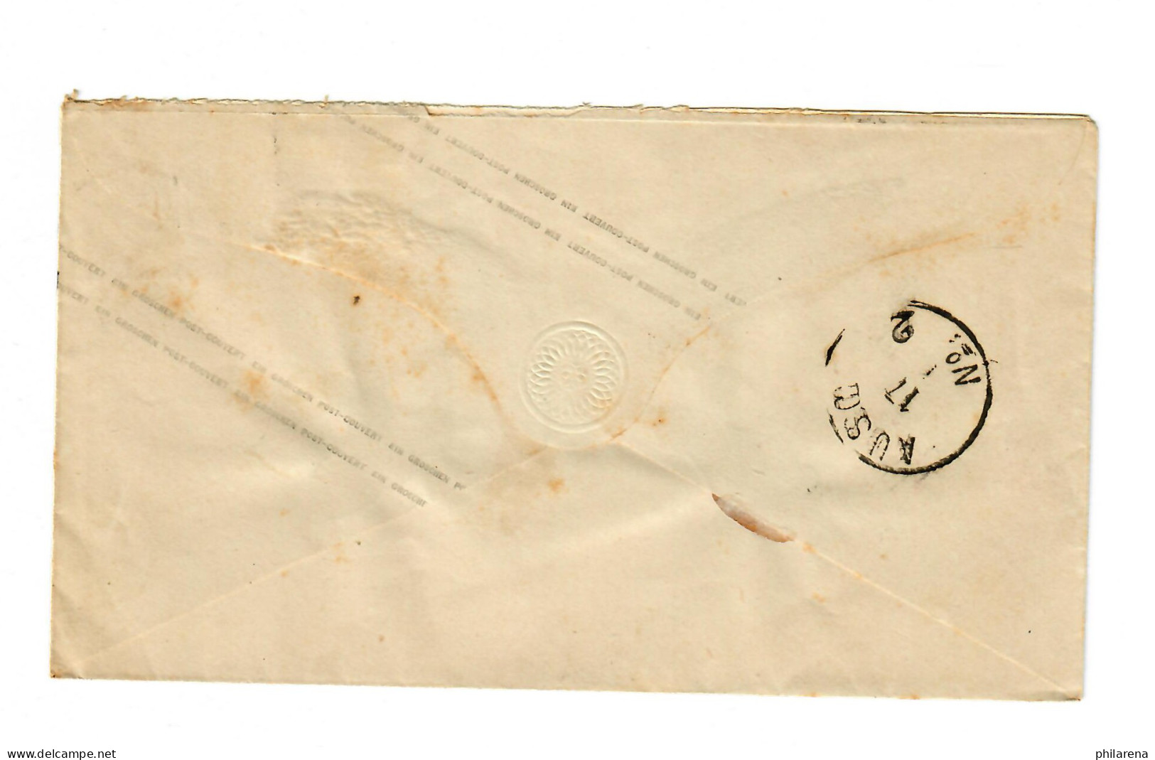 Ganzsachen Umschlag 1872 Nach Mainz - Cartas & Documentos