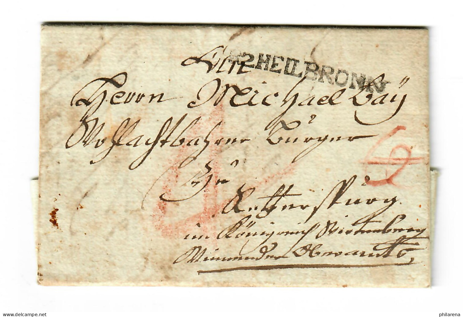 Brief Von Heilbronn Mit Taxe - Covers & Documents
