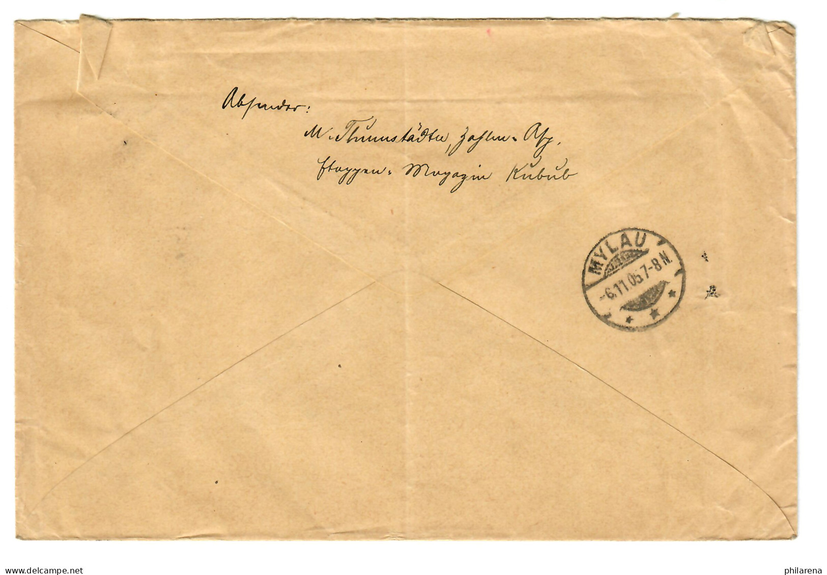 Feldpost Brief Kaiserliche Schutztruppe Für Südwestafrika, Etappe Kubub 1905 - Deutsch-Südwestafrika