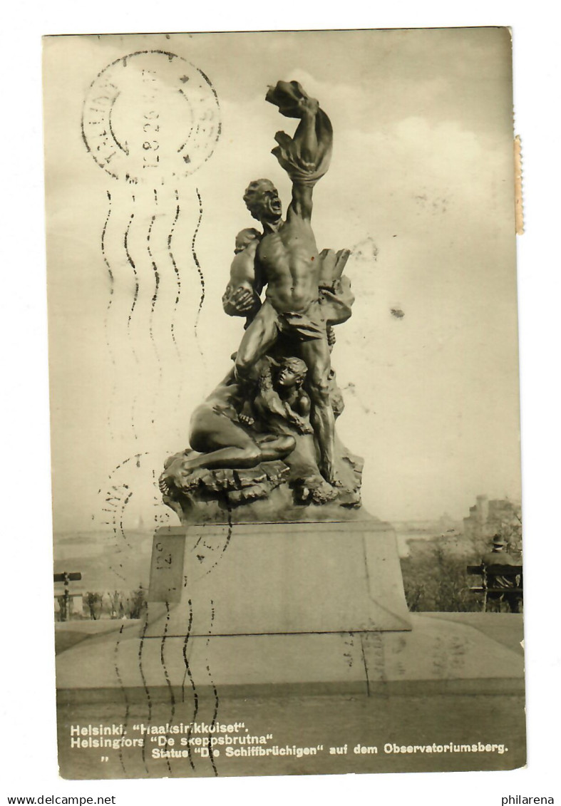 Foto-Karte Helsinki Schiffbrüchige, 1926 Nach Tallim - Autres & Non Classés