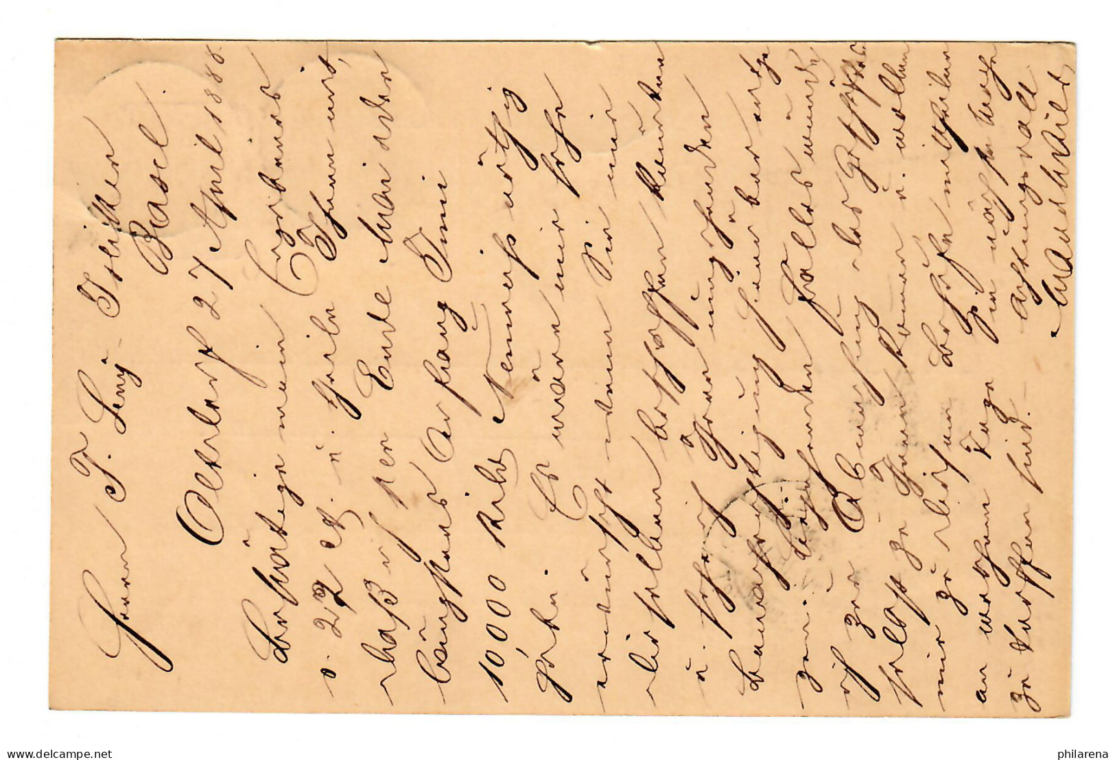 Altdorf In Baden, 1888 Nach Basel - Briefe U. Dokumente