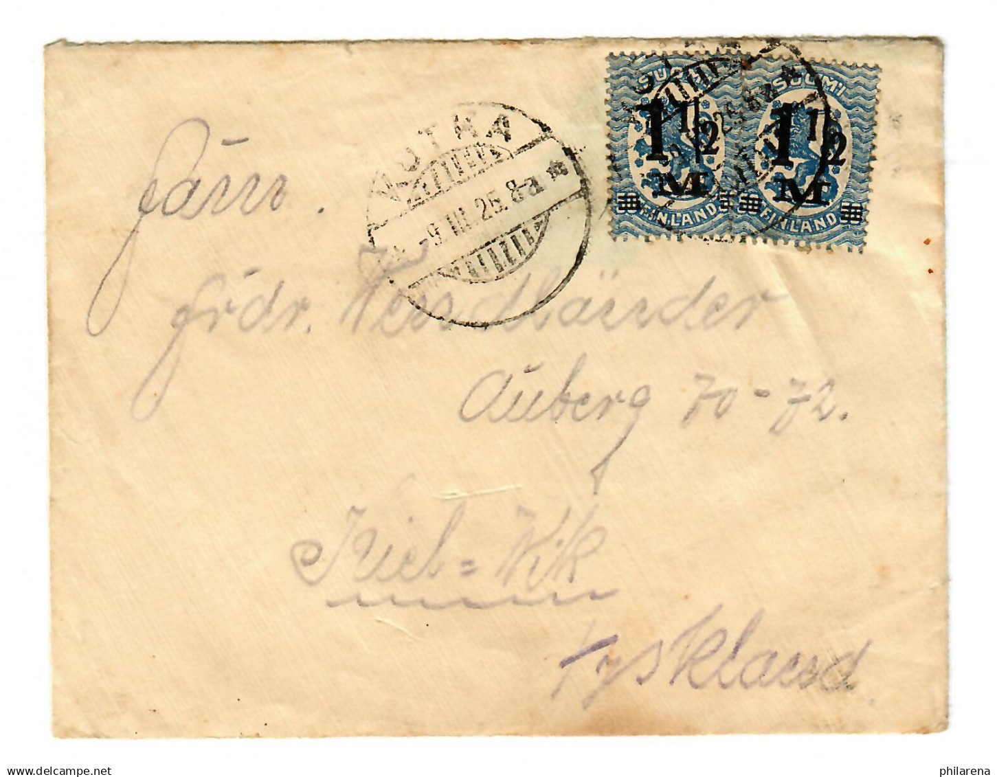 Brief Aus Kutka 1925 Nach Kiel - Autres & Non Classés