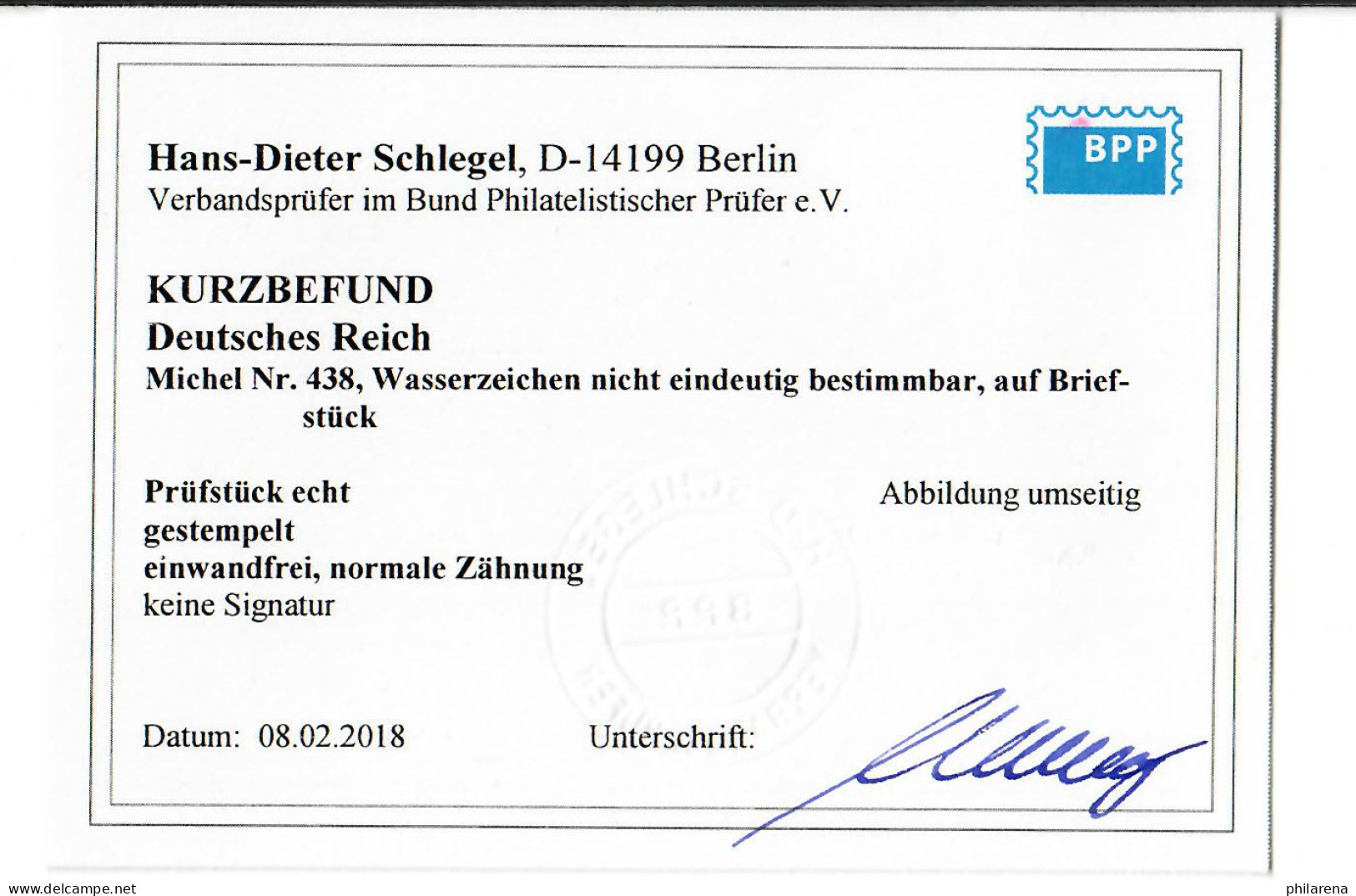 DR: MiNr. 438, Gestempelt, BPP Geprüft, Michel 400 - Used Stamps