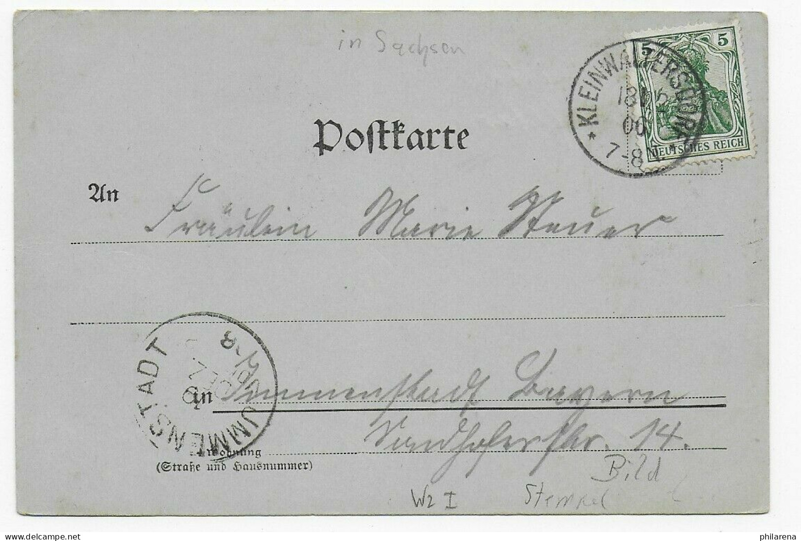 Ansichtskarte Gruss Aus Freiberg, Kleinwaltersdorf 1906 Nach Immenstadt - Lettres & Documents