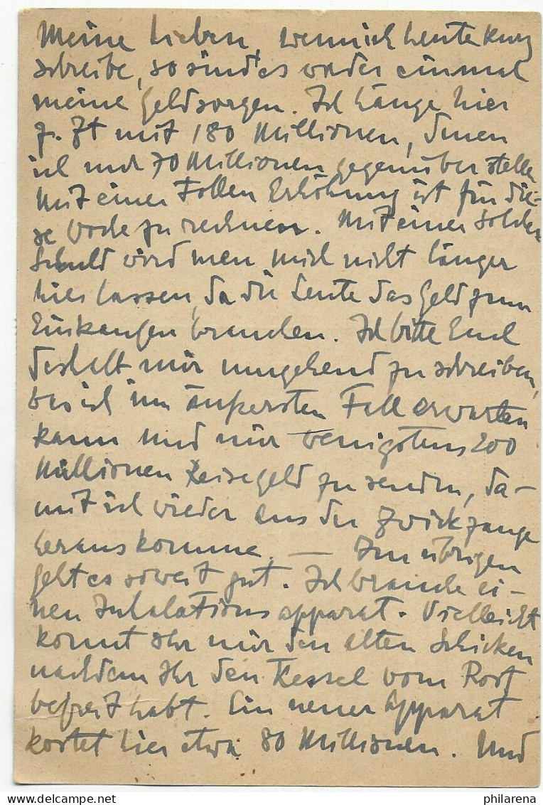 Ganzsache Teils Gebühr Bezahlt, Badenweiler Nach Heidelberg 21.9.1923 - Cartas & Documentos