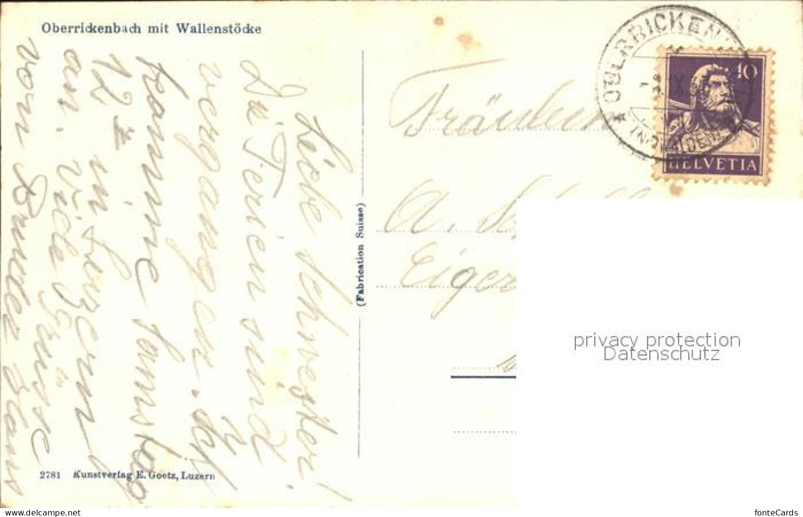 12044322 Oberrickenbach Teilansicht Mit Wallenstoecke Oberrickenbach - Other & Unclassified