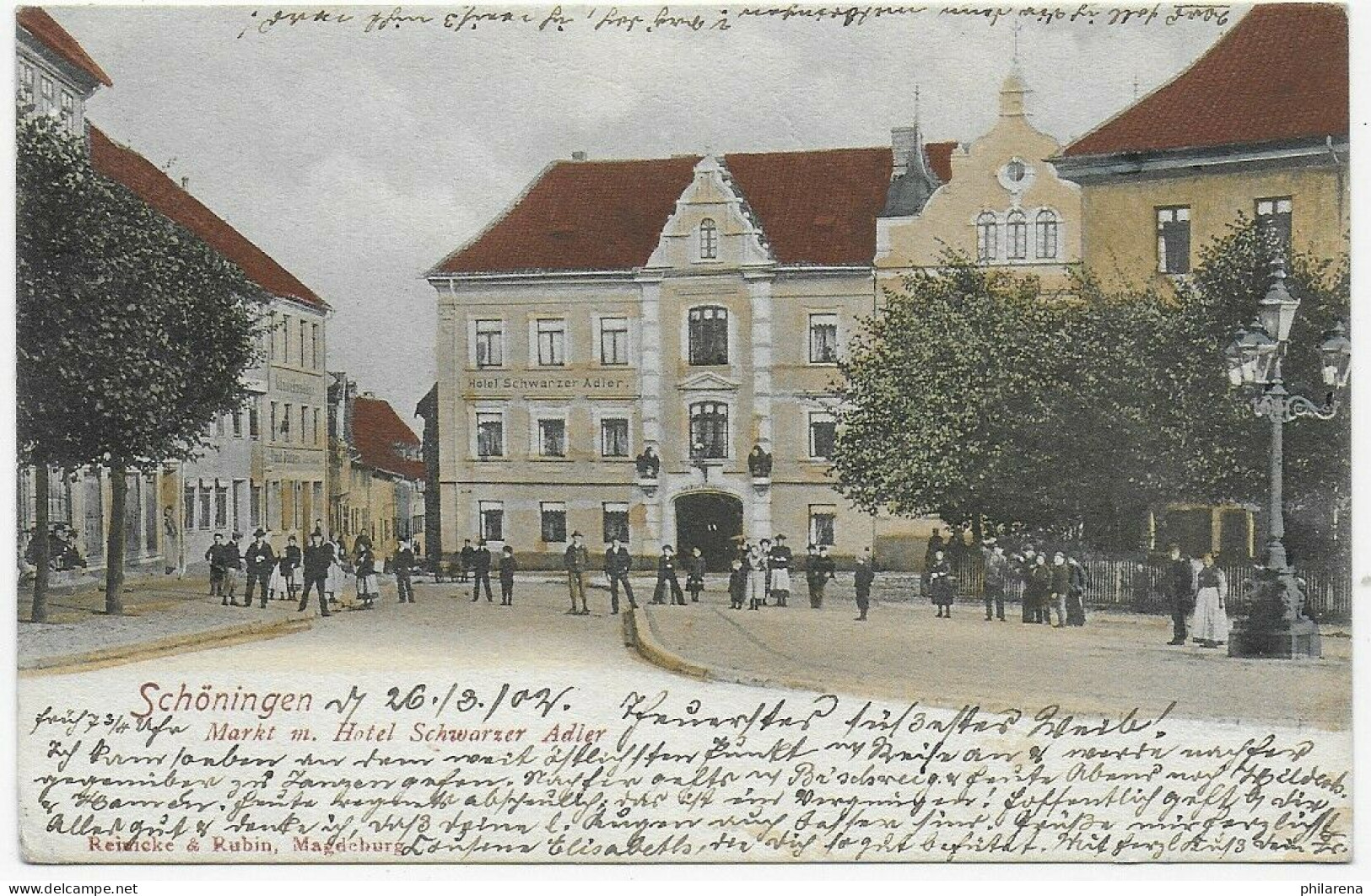 Ansichtskarte Schöningen 1902, Nach Heidelberg - Briefe U. Dokumente
