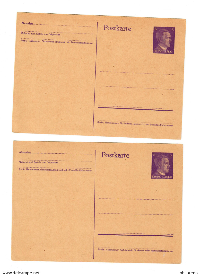 2x Postkarte Litzmannstadt 1942, Postwertzeichenschau - Covers & Documents