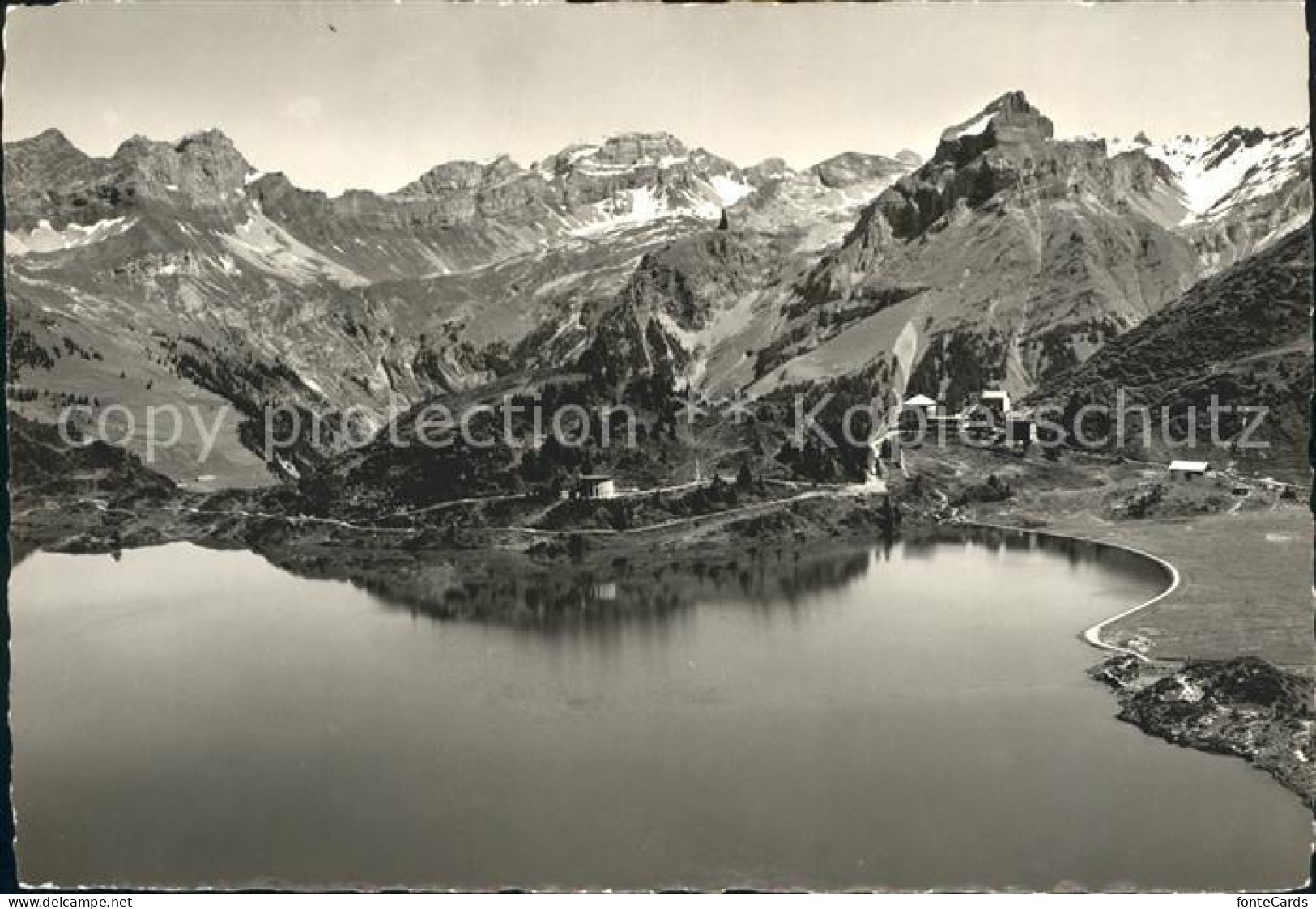 12044308 Truebsee OW Panorama Mit Hahnen Berghotel Alpenpanorama Engelberg - Andere & Zonder Classificatie