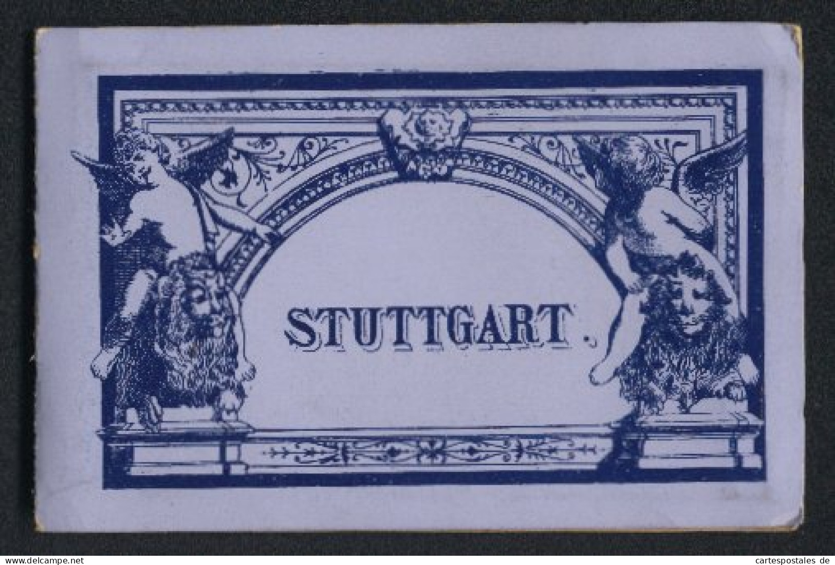 Leporello-Album Stuttgart Mit 12 Lithographie-Ansichten, Gewerbehalle, Politechnikum, Wilhelma, Marktplatz, Postgebäu  - Lithographies