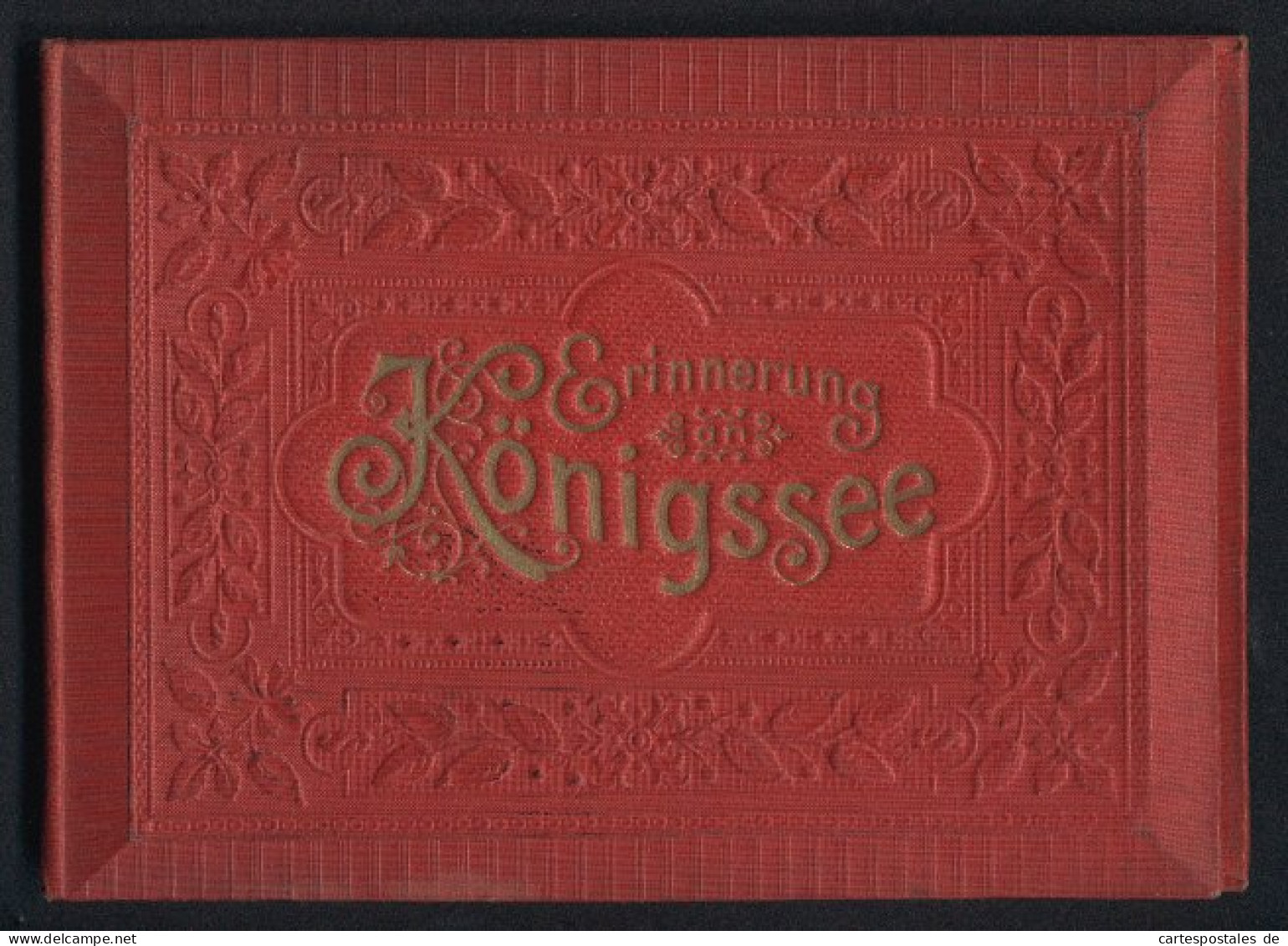 Leporello-Album Königsee Mit 12 Lithographie-Ansichten, Salzburg, Reichenhall, Schwarzort, Gebirgstracht, Berchtesgad  - Litografía