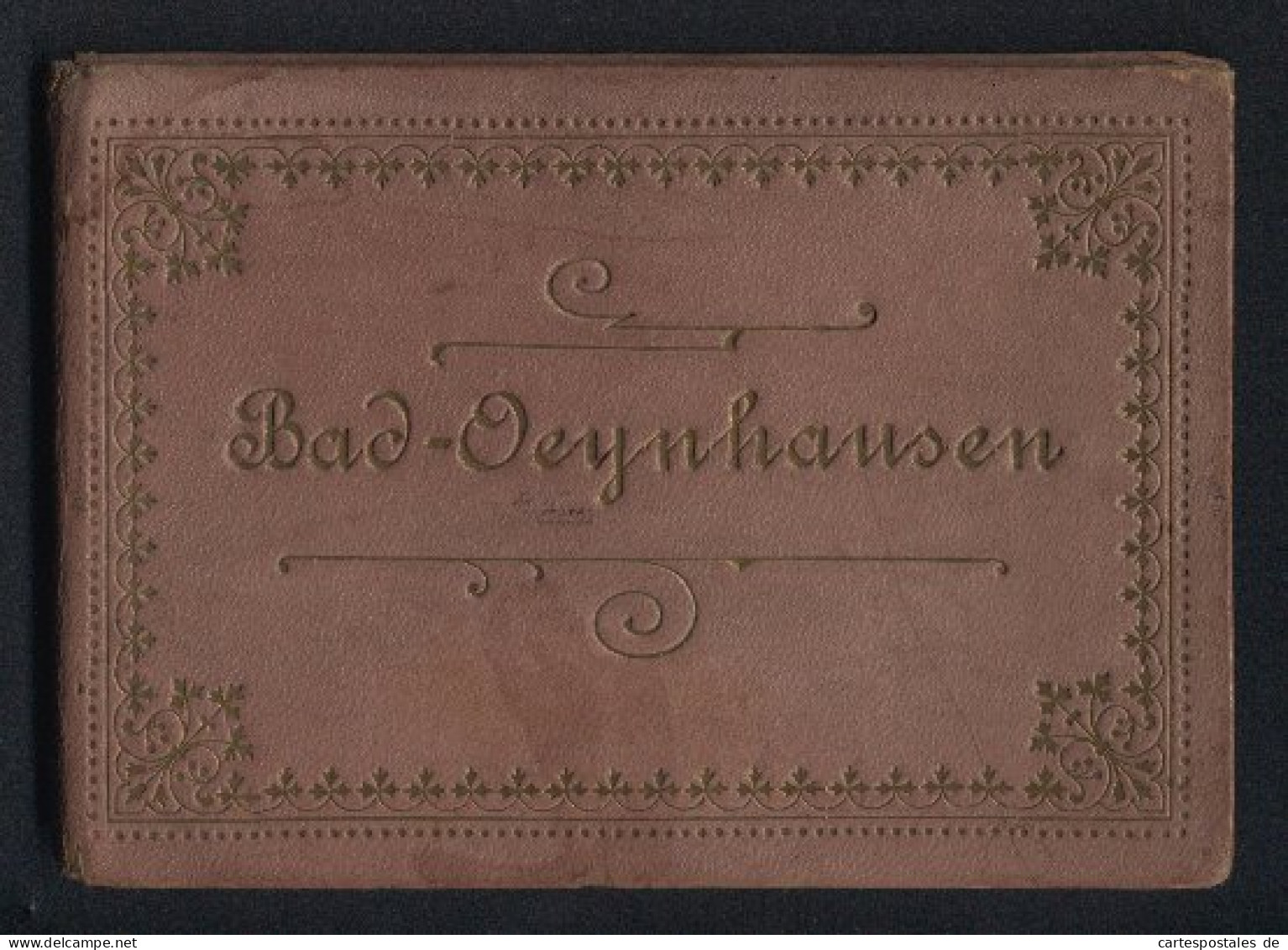 Leporello-Album Bad Oeynhausen Mit 17 Lithographie-Ansichten, Thermalbad, Soolbadehaus, Glashalle, Farne Villa, Kirche  - Lithographies
