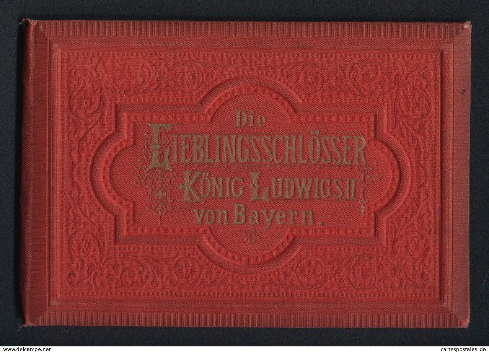 Leporello-Album Lieblingsschlösser König Ludwig II. Mit 17 Lithographie-Ansichten, Linderhof, Kiosk, Neuschwanstein,  - Lithographien