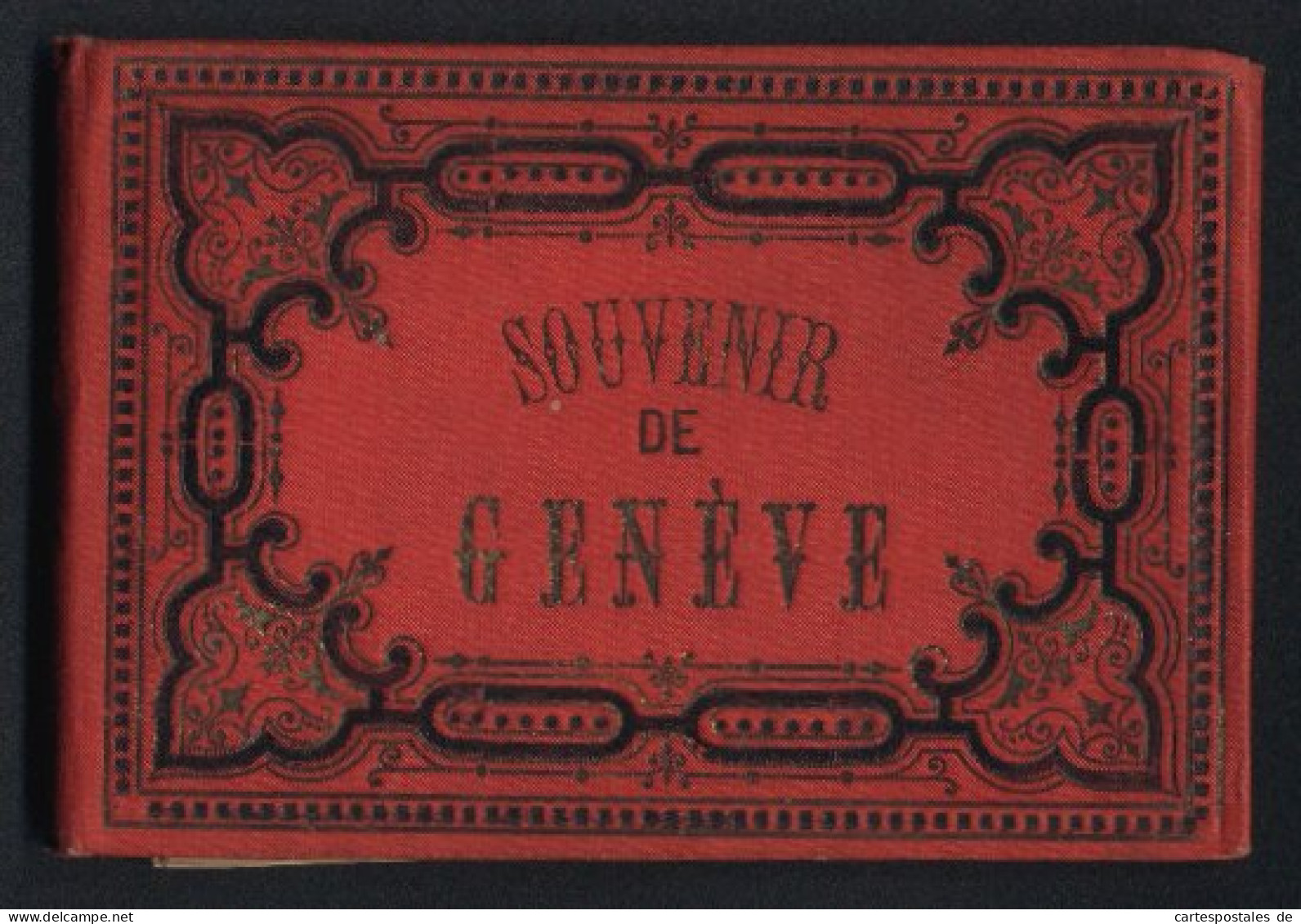 Leporello-Album Geneve Mit 24 Lithographie-Ansichten, Synagoge, Eglise Russe, Quai Du Mont Blanc, Rue Du Mont Blanc  - Lithographien