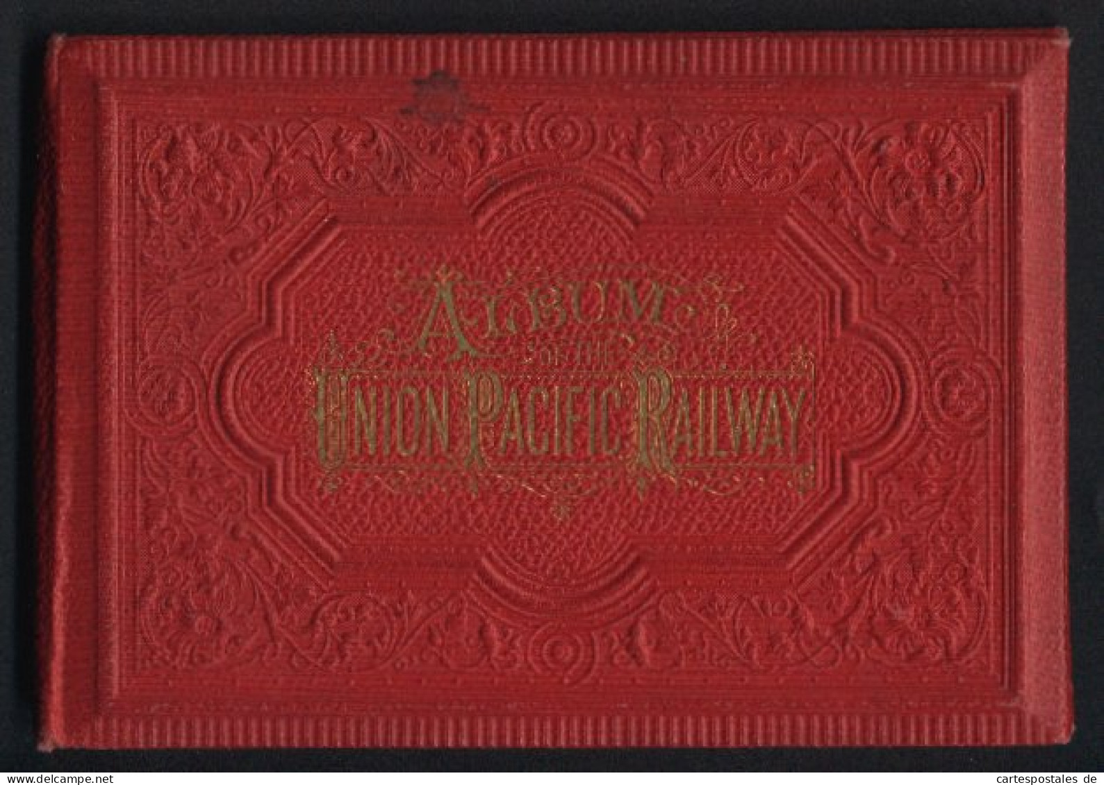 Leporello-Album Union Pacific Railwaymit 24 Lithographie-Ansichten, Headquarter Omaha, Weber Canon, Devils Gate, Ogden  - Lithographies