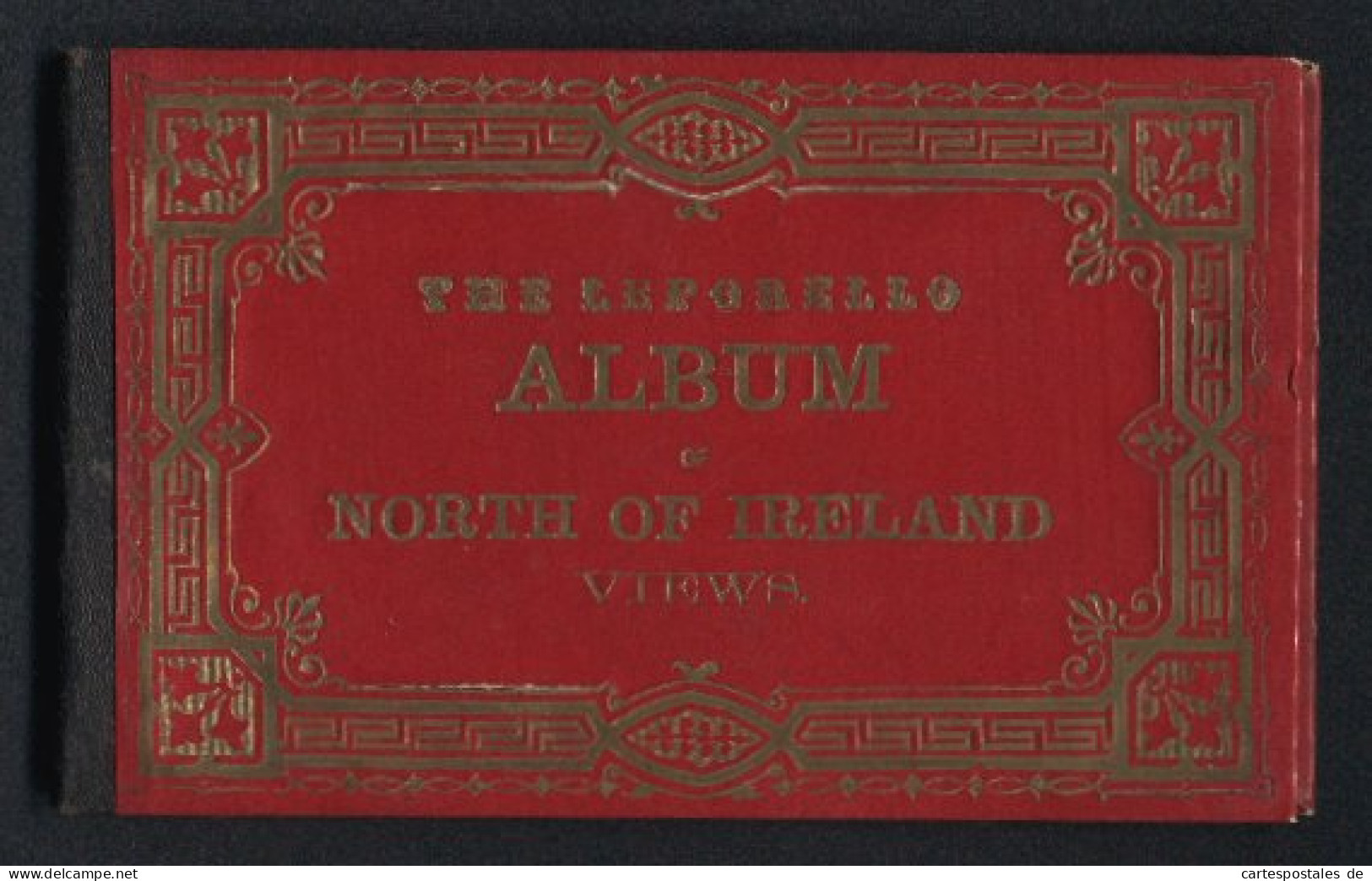 Leporello-Album North Of Ireland, 12 Lithographie-Ansichten, Belfast, Londonderry, Giant Causeway, Dunluc Castle, Antr  - Lithographien