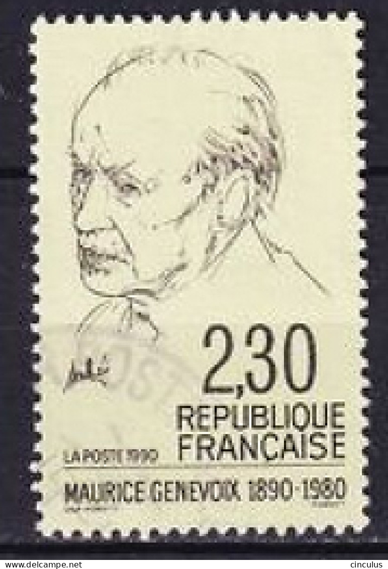 1990. France. Maurice Genevoix. Used. Mi. Nr. 2807 - Used Stamps