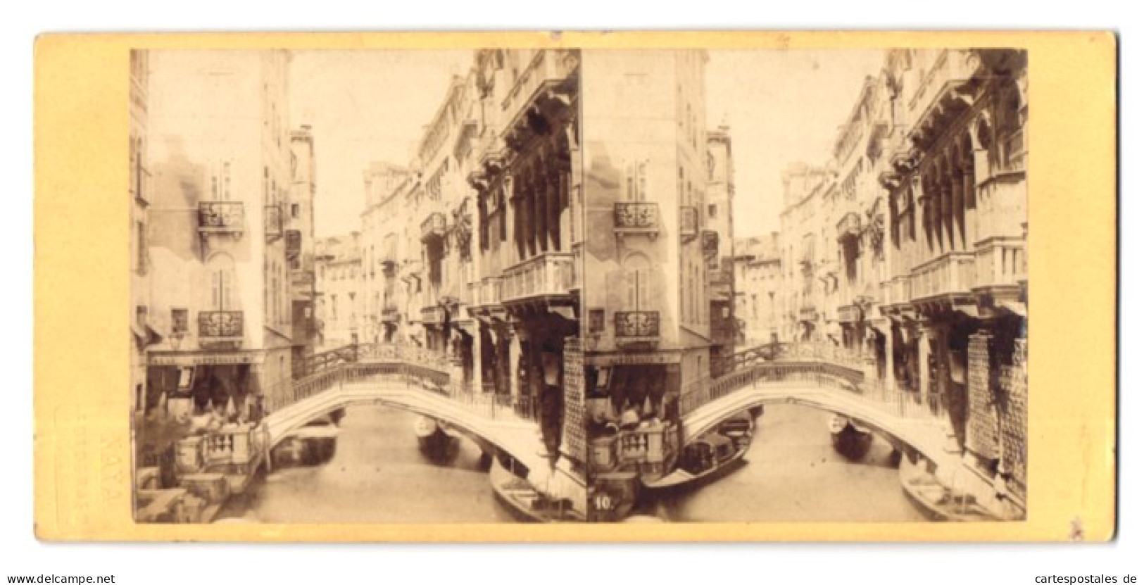 Stereo-Foto Naya. Venezia, Ansicht Venedig, Palazzo Trevisan-Cappello  - Stereoscoop