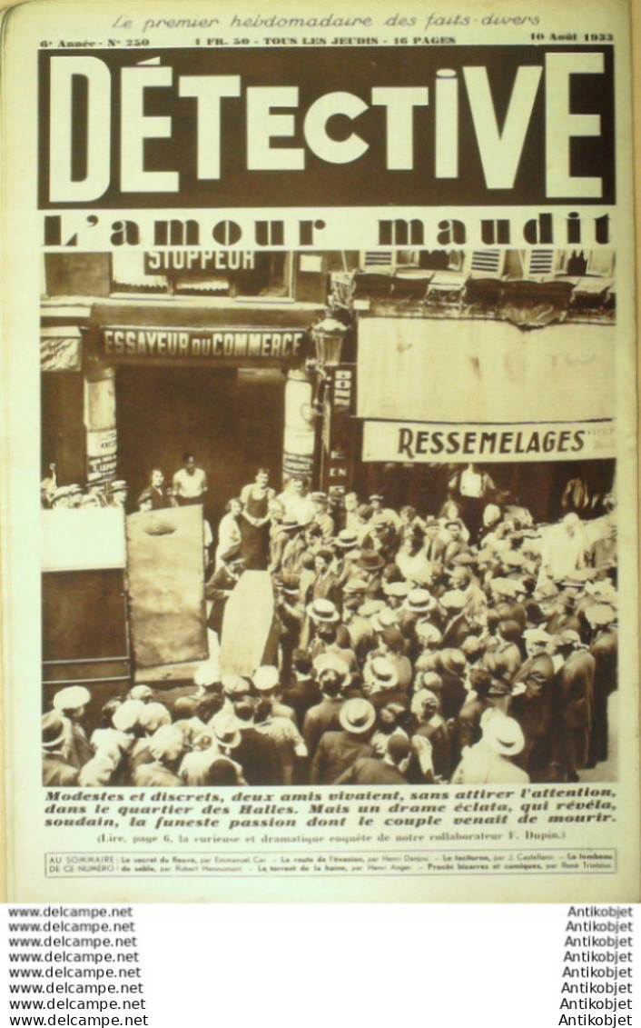 Détective 1933 N°250 Dpt 06-87-13-78 Barcelone île Margerita Ostende - Gente