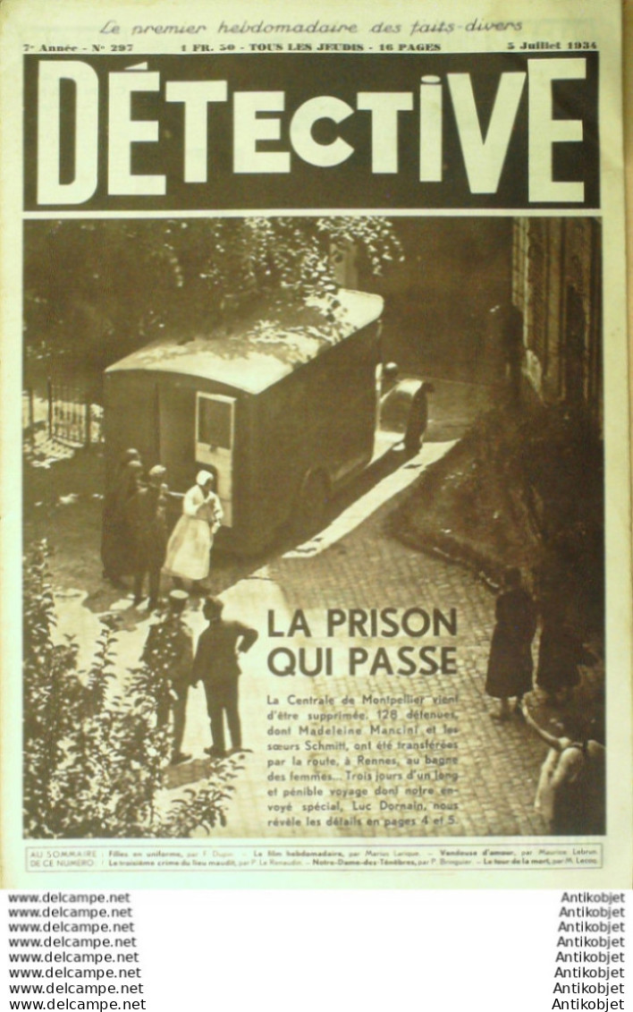 Détective 1934 N°297 Dpt 34-37-92 Djelmako Trapéziste - People