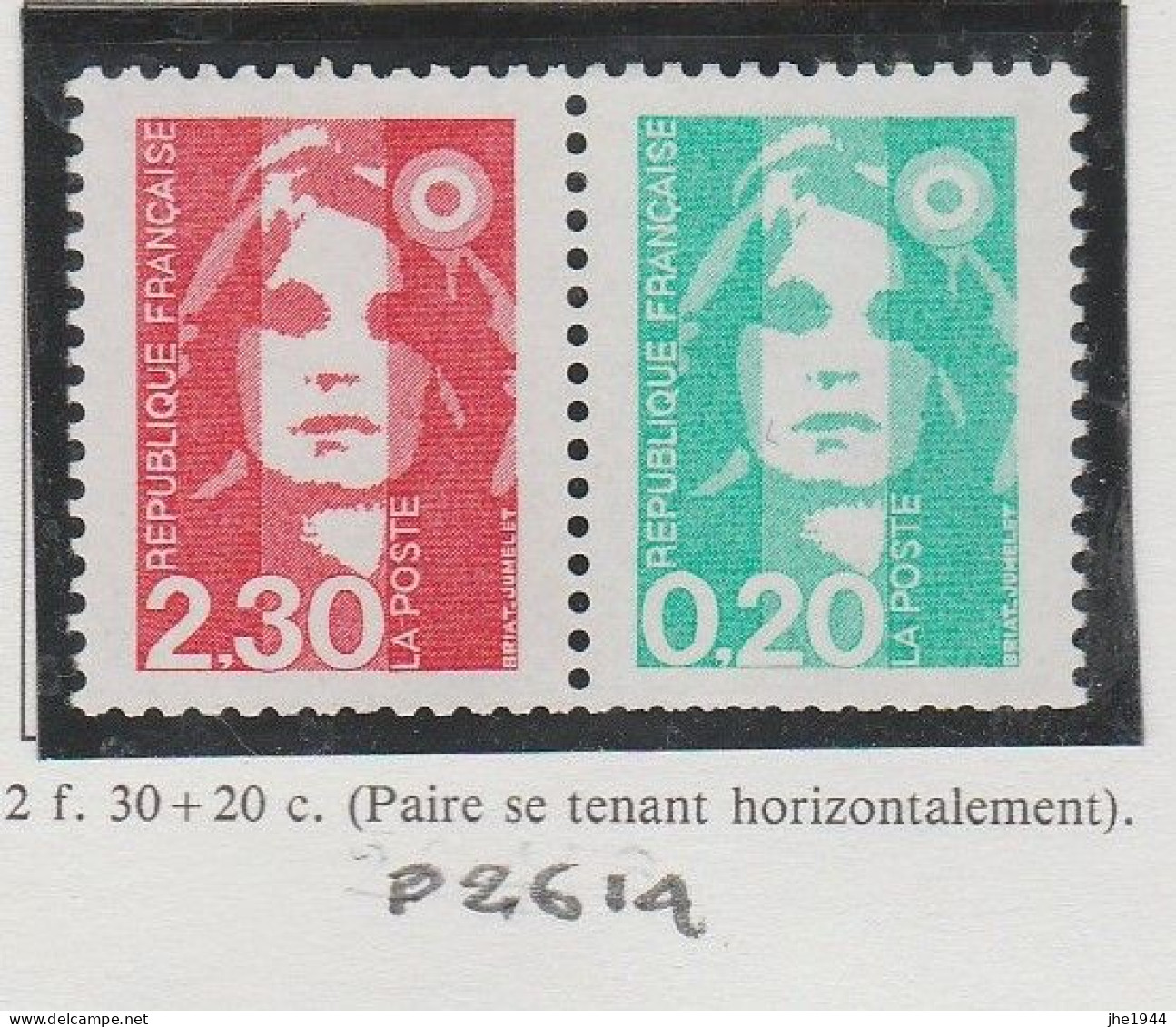 France N° 2614 La Paire P**  Marianne Du Bicentenaire - Unused Stamps